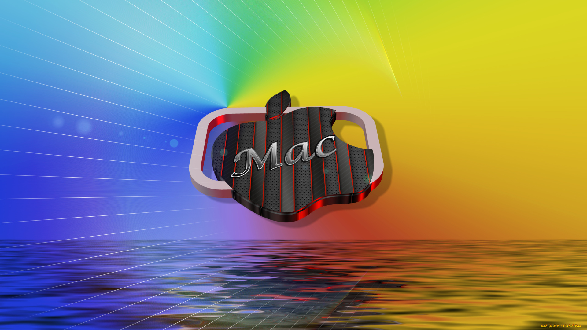 компьютеры, mac, os, логотип, фон