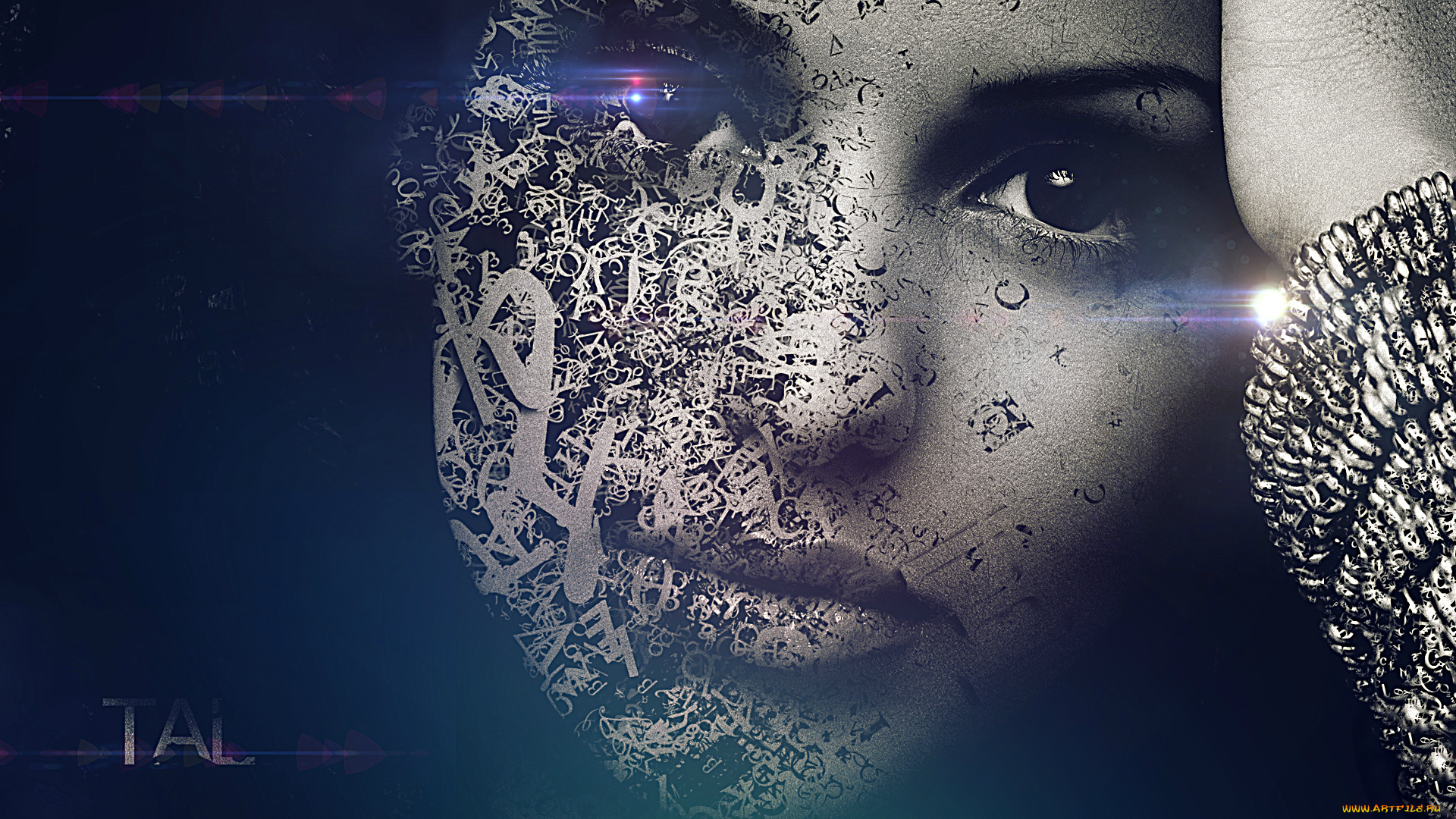 разное, компьютерный, дизайн, лицо