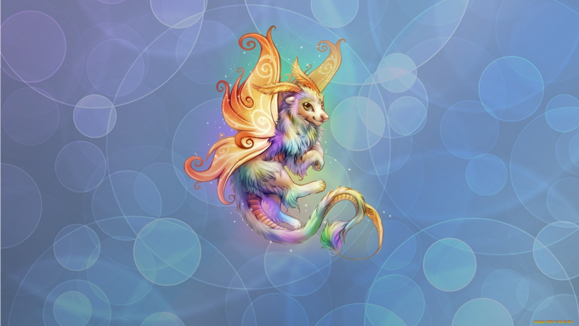 рисованные, животные, сказочные, мифические, собака