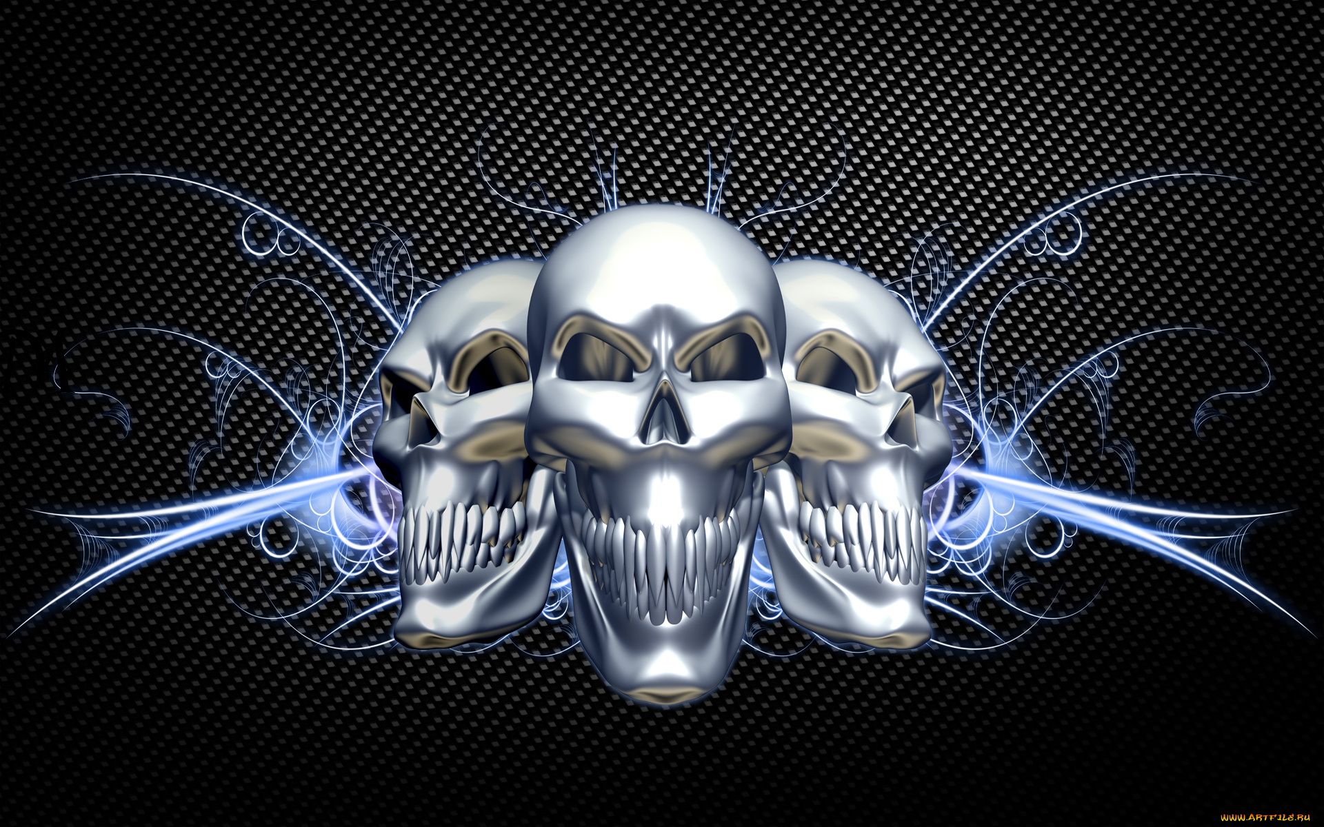 3д, графика, horror, ужас, черепа, фон