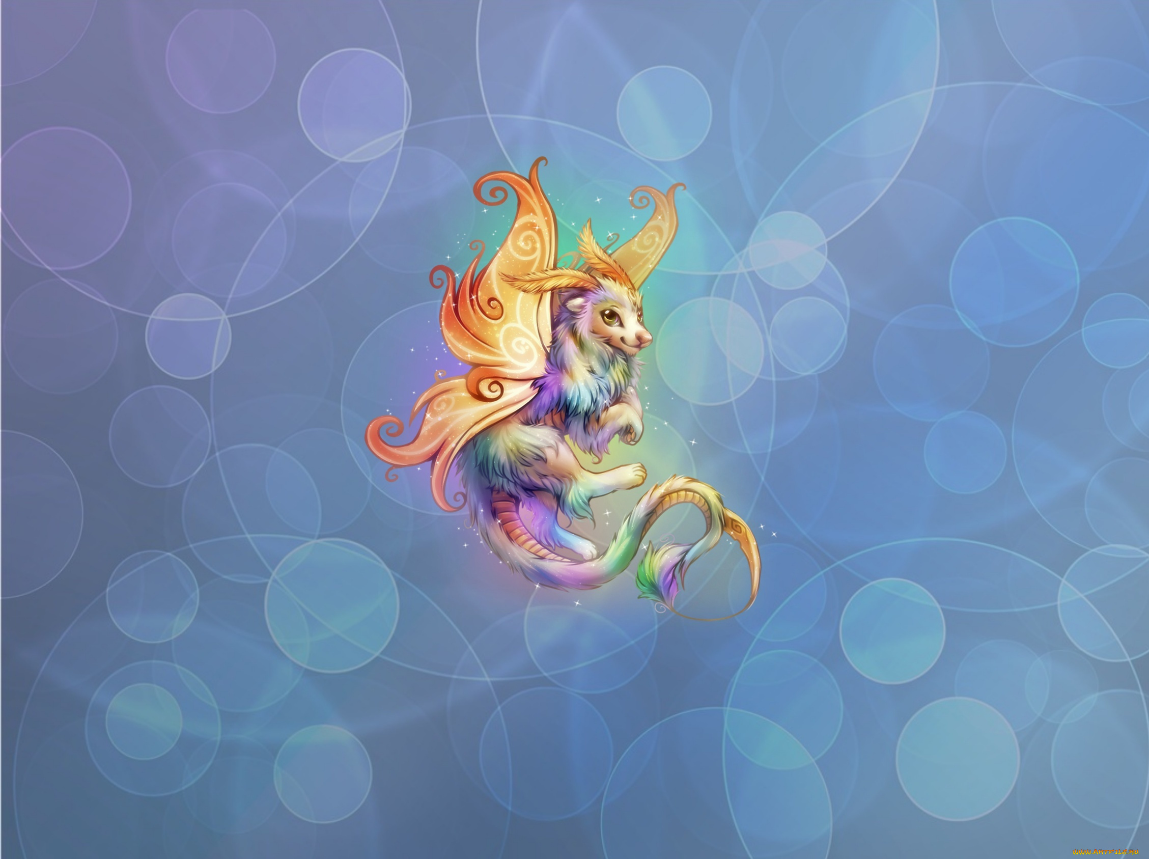 рисованные, животные, сказочные, мифические, собака