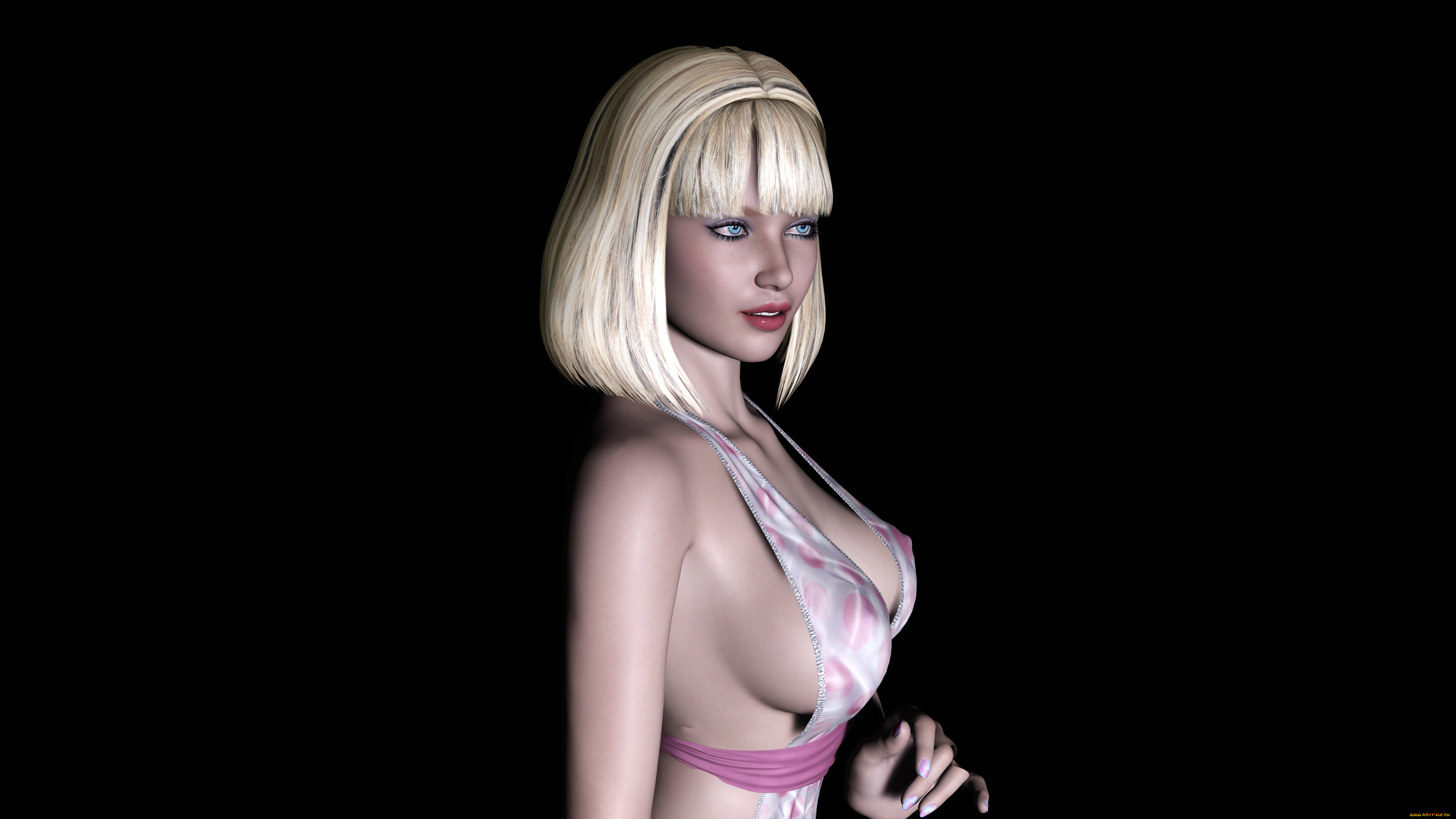 3д, графика, people, люди, девушка, взгляд