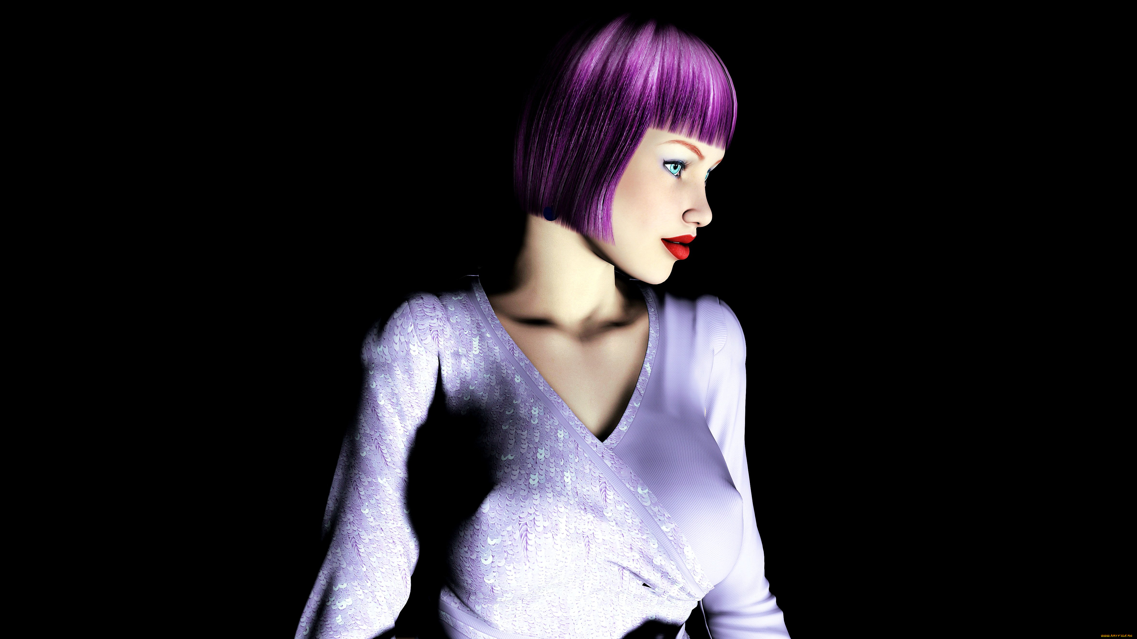 3д, графика, people, люди, девушка, взгляд