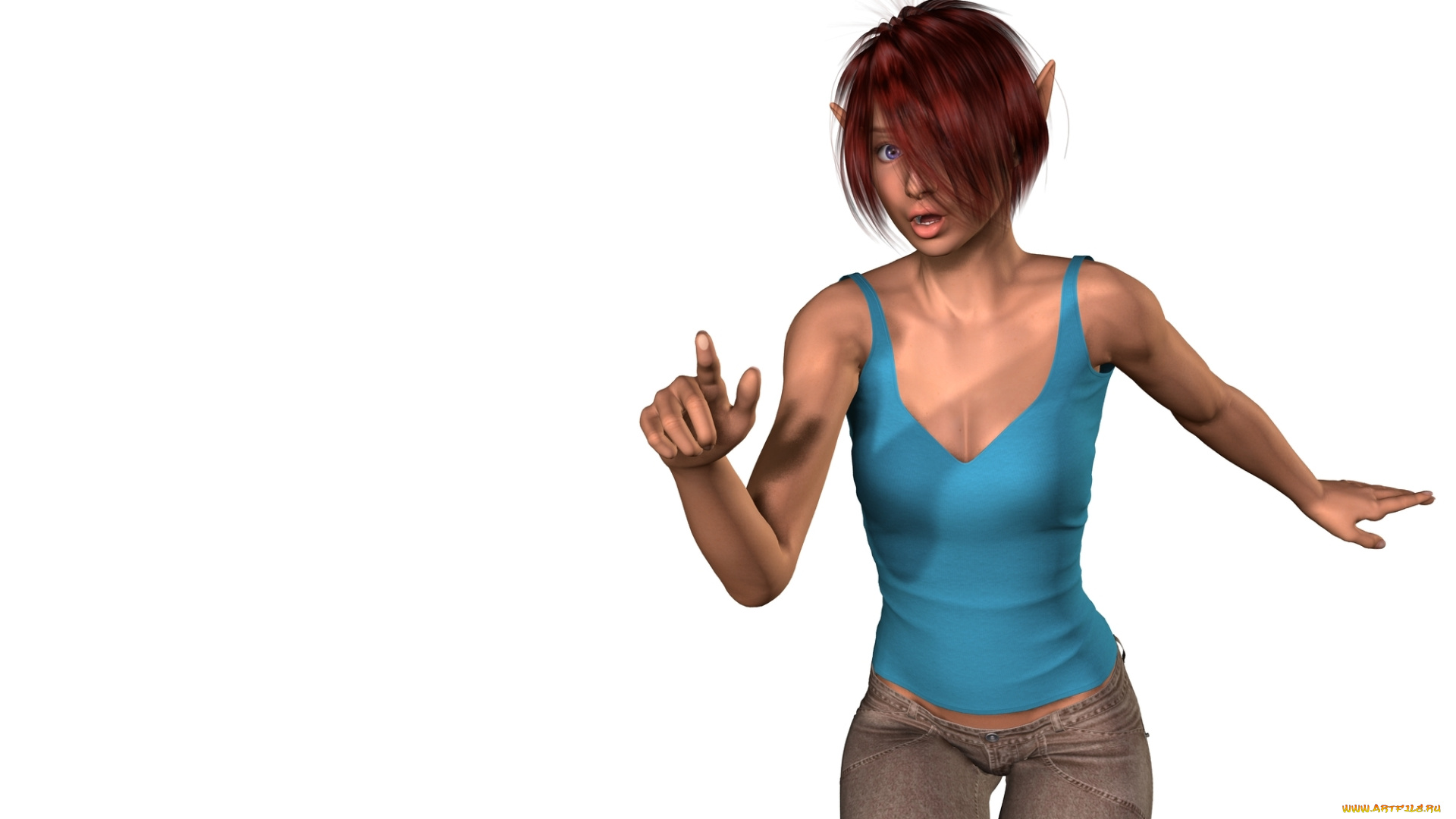 3д, графика, эльфы, , elves, фон, взгляд, эльфийка