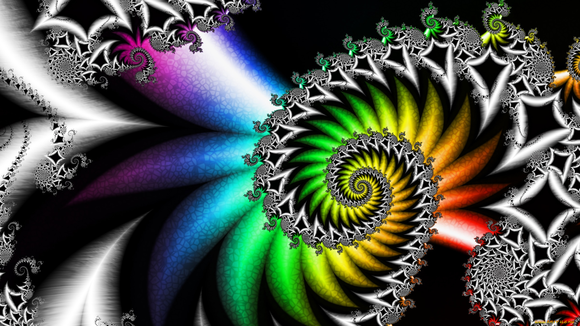 3д, графика, фракталы, , fractal, узор, фон, цвета