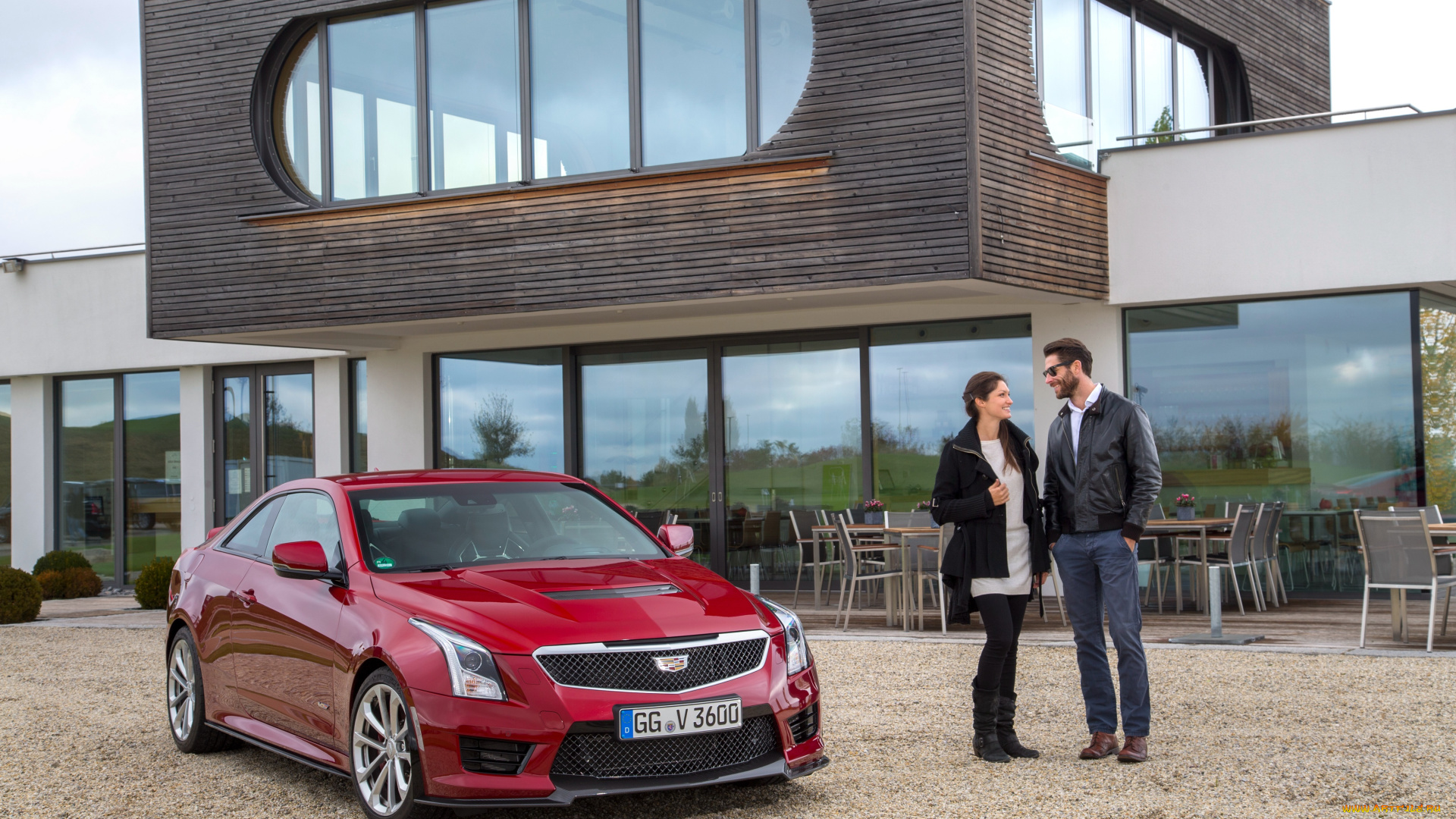 автомобили, cadillac, 2015г, eu-spec, coupe, ats-v, красный