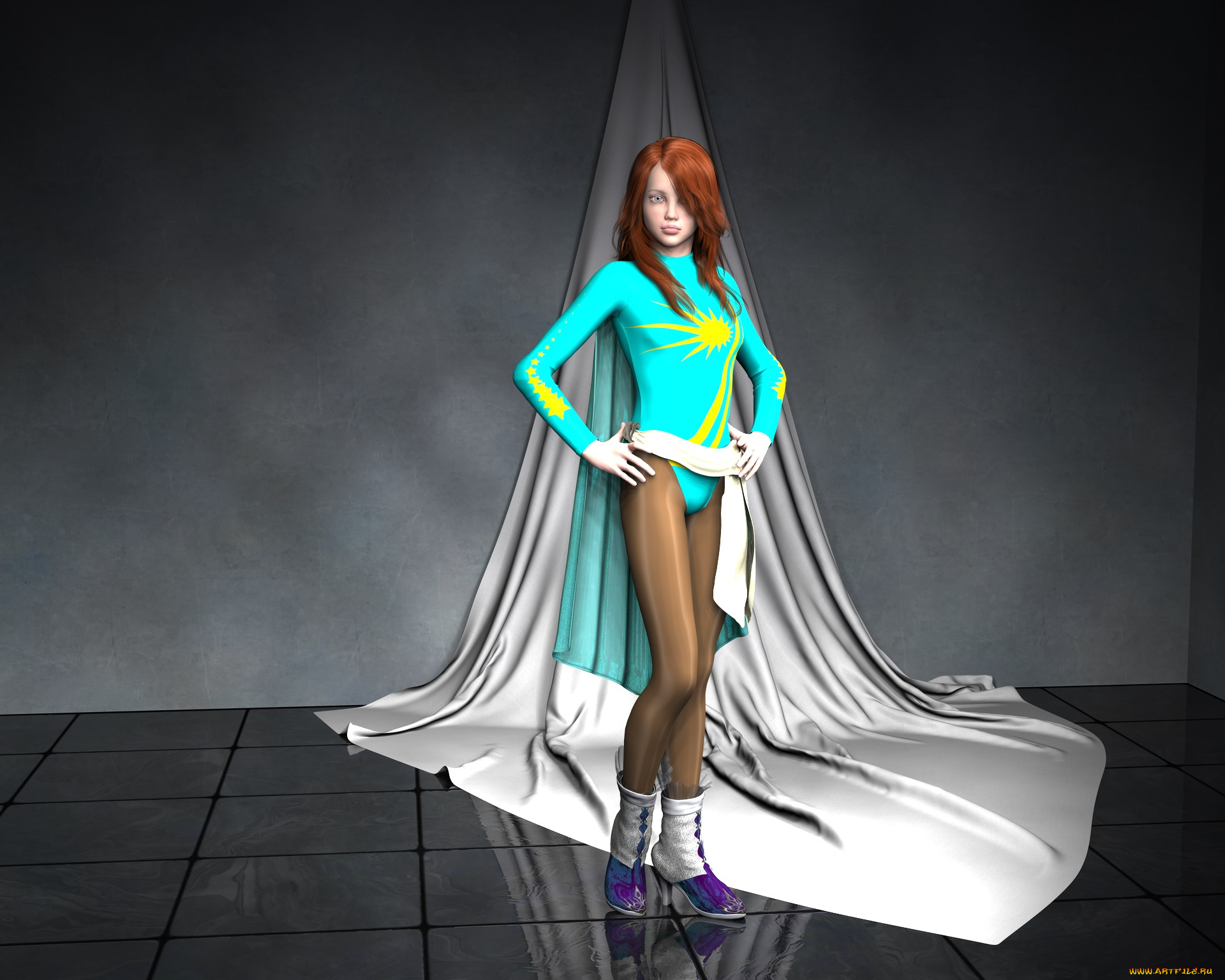 3д, графика, фантазия, , fantasy, фон, взгляд, девушка