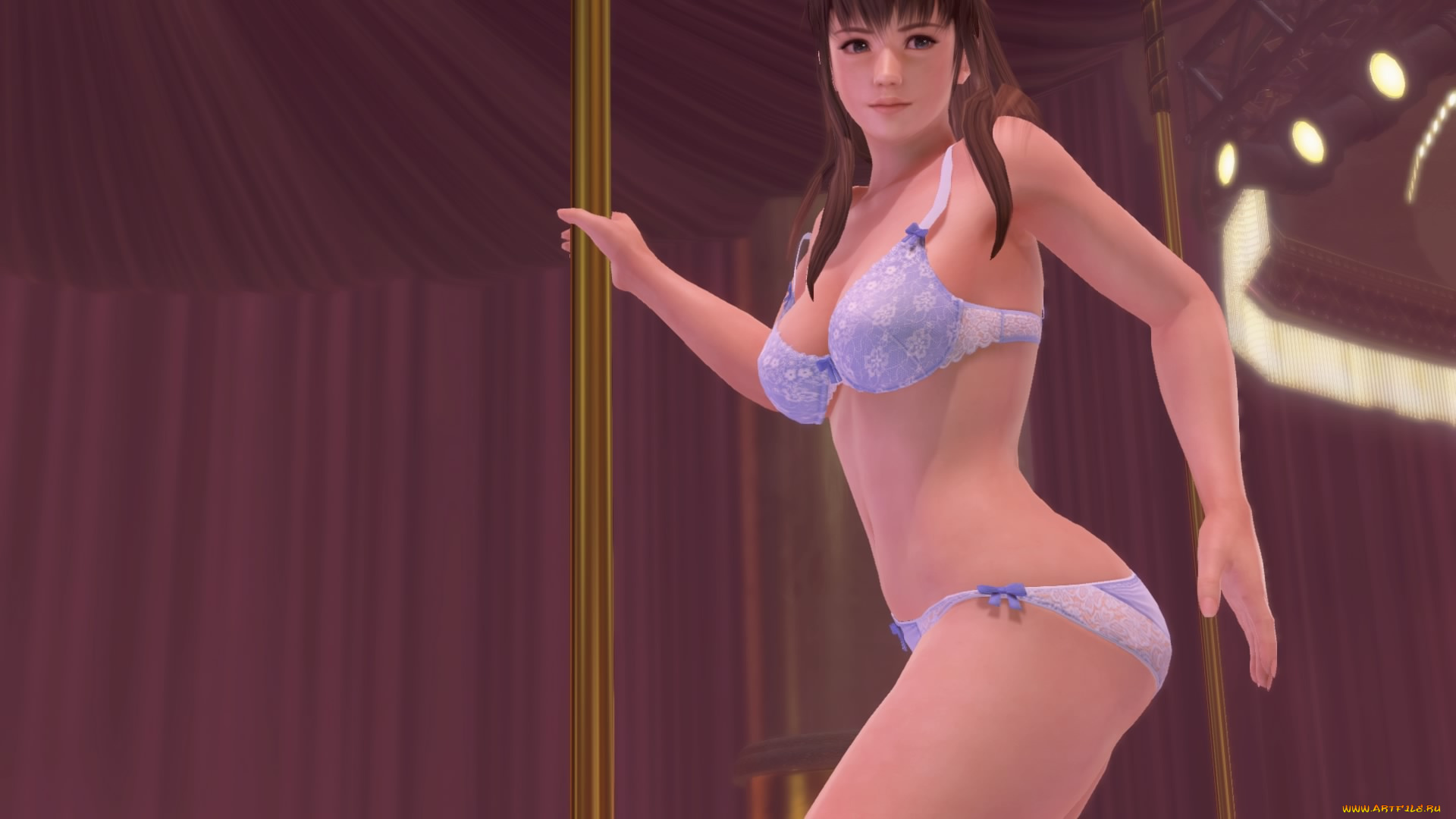 3д, графика, аниме, , anime, фон, взгляд, девушка