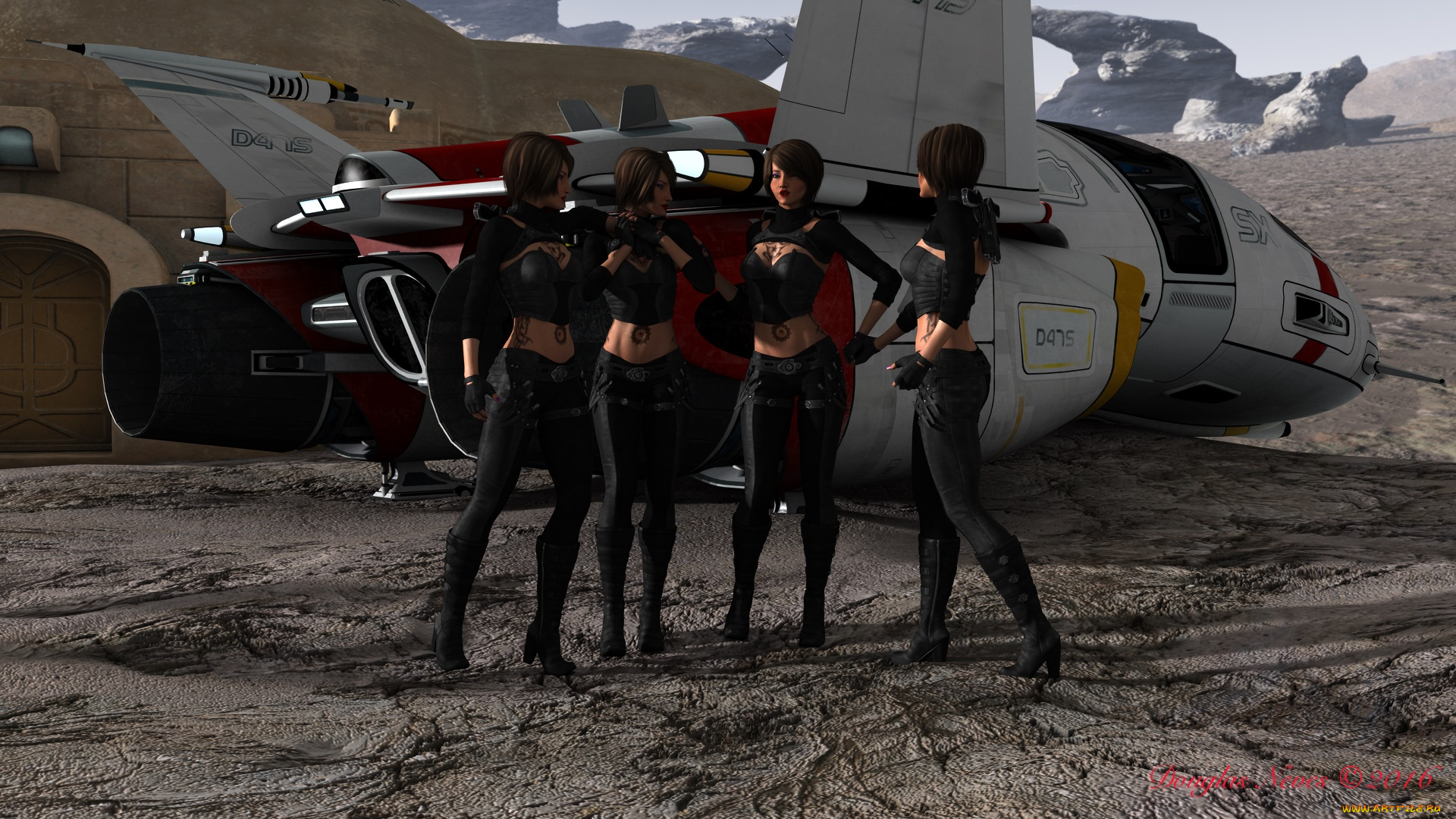 planet, x, 3д, графика, фантазия, , fantasy, девушки, взгляд, фон