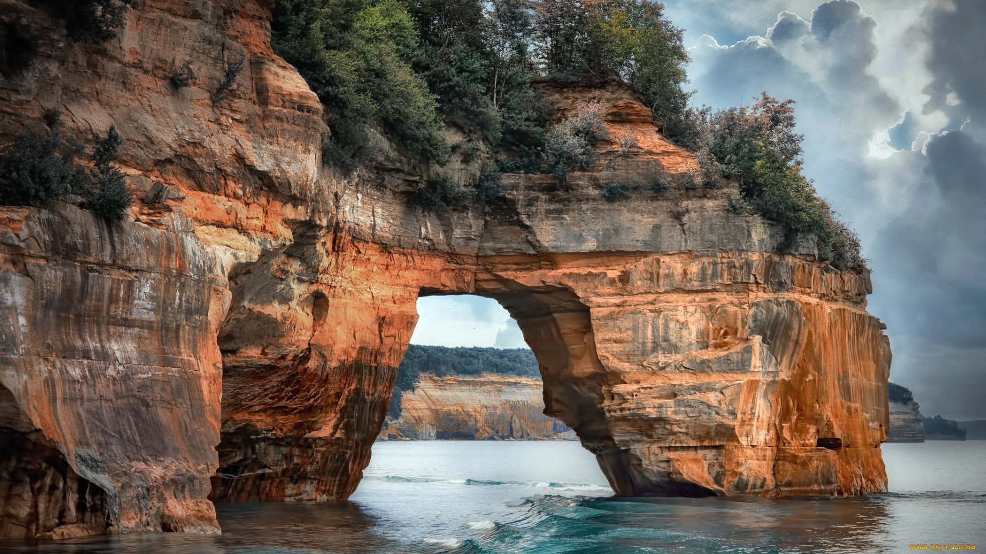 природа, побережье, море, берег