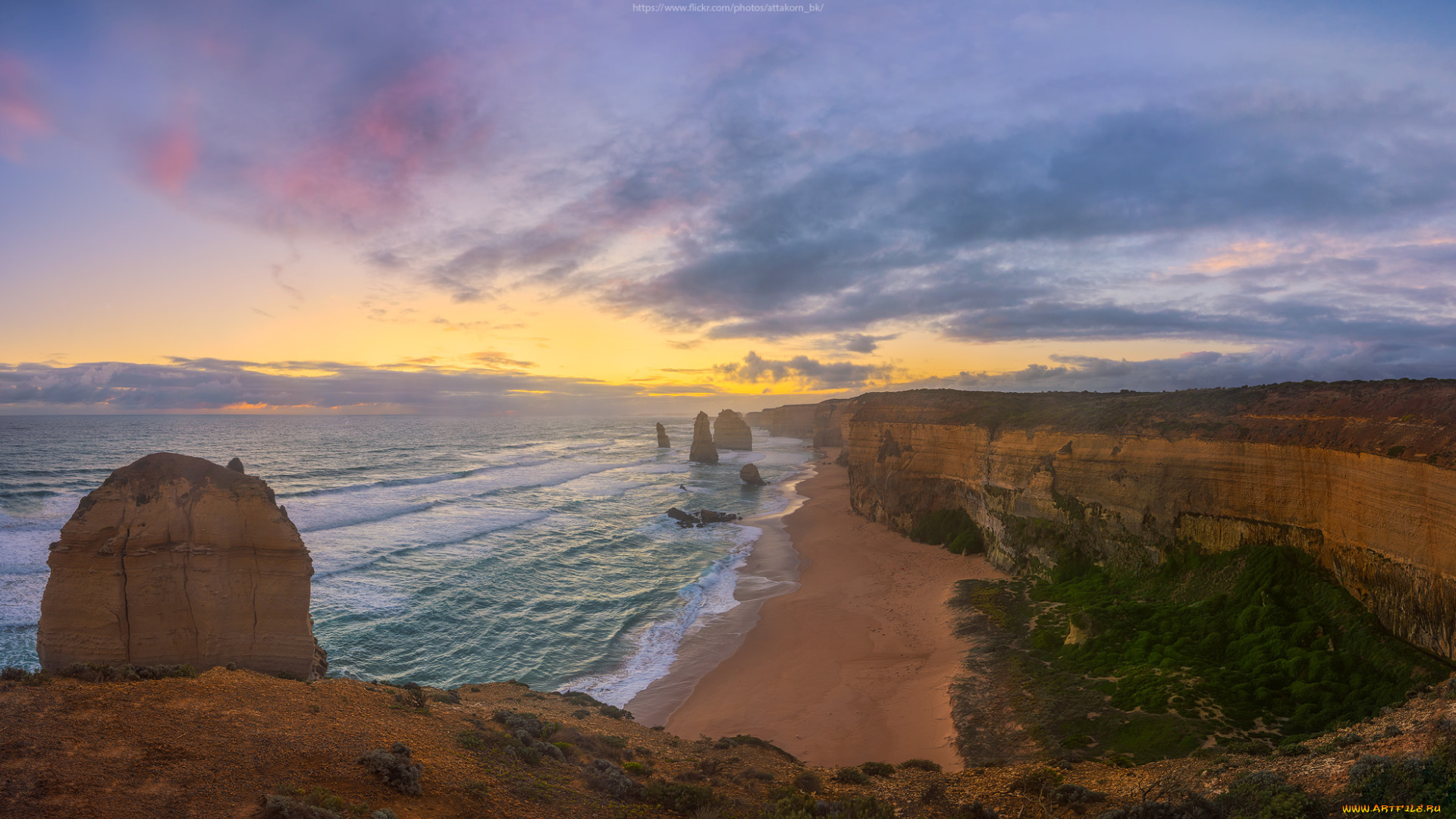 природа, побережье, море, берег