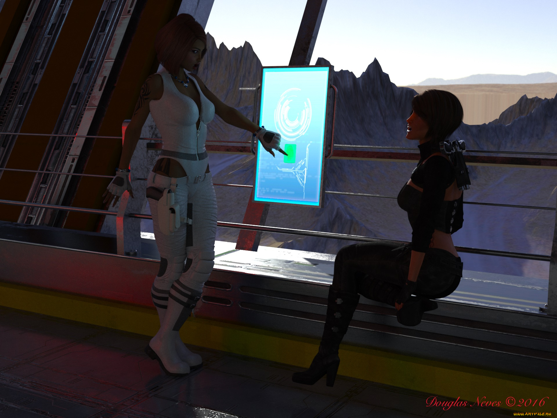 planet, x, 3д, графика, фантазия, , fantasy, девушки, взгляд, фон