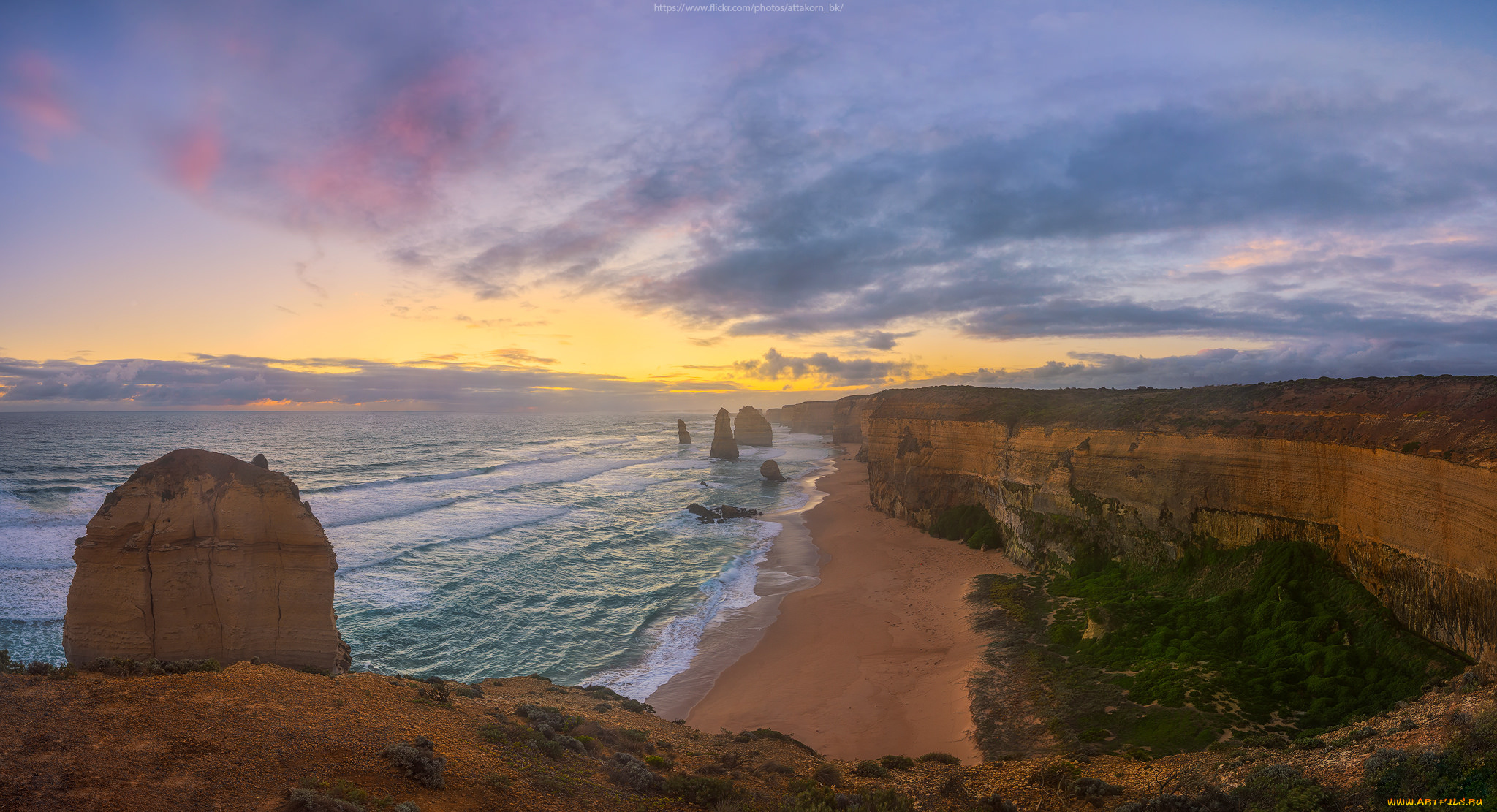 природа, побережье, море, берег