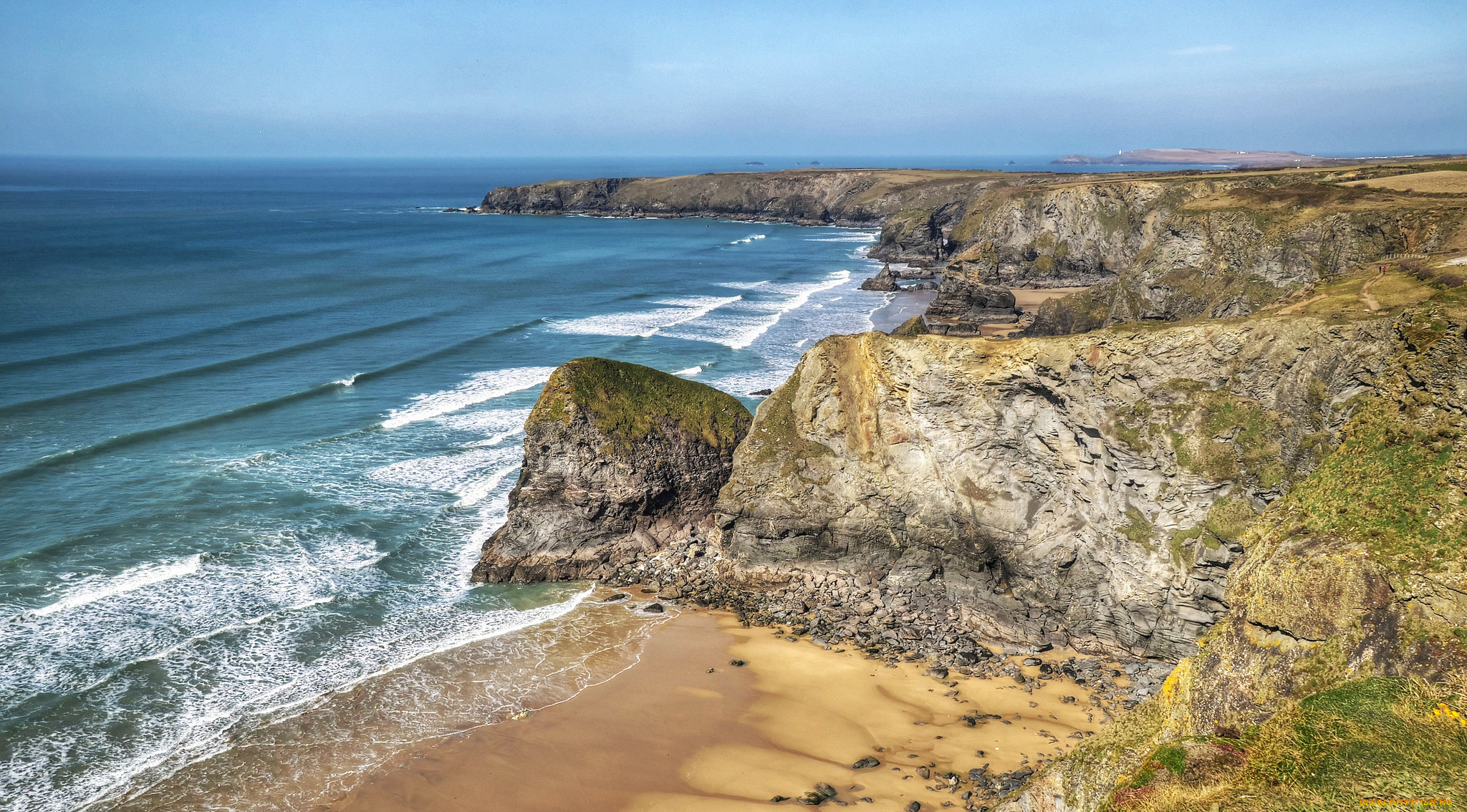 природа, побережье, море, берег