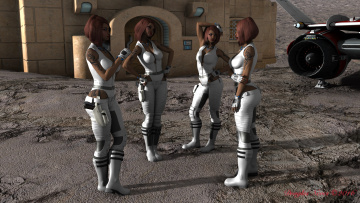 Картинка 3д+графика фантазия+ fantasy девушки взгляд фон