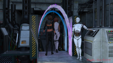 Картинка 3д+графика фантазия+ fantasy девушки взгляд фон