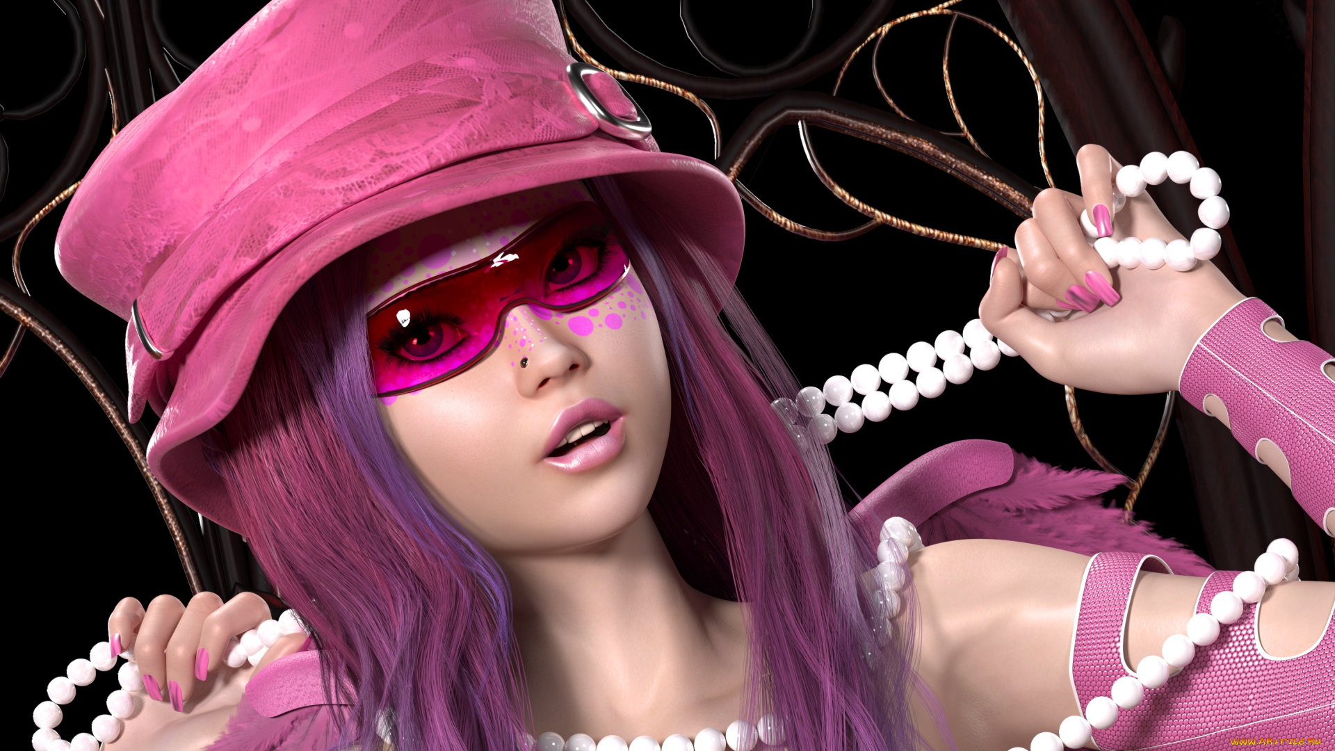 3д, графика, портрет, , portraits, фон, взгляд, девушка