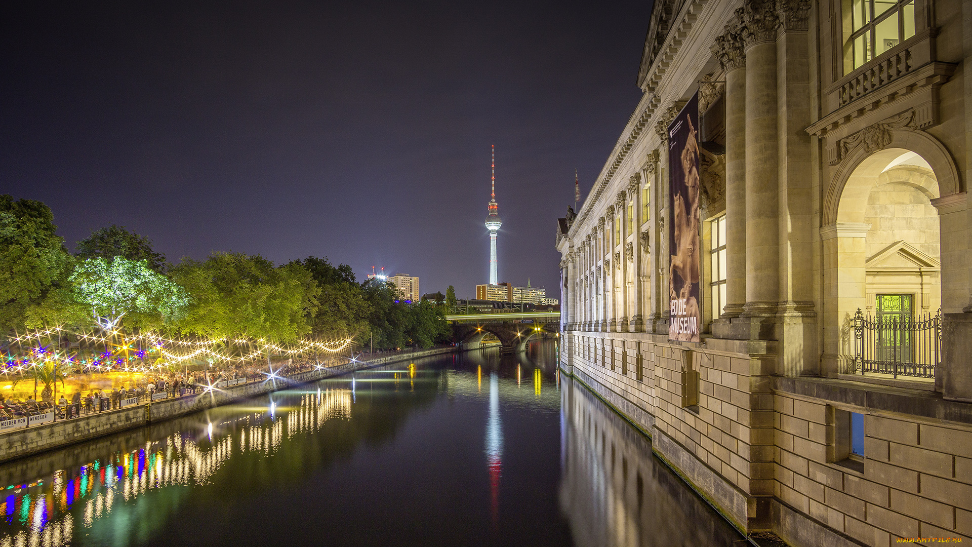 города, берлин, , германия, телебашня, панорама