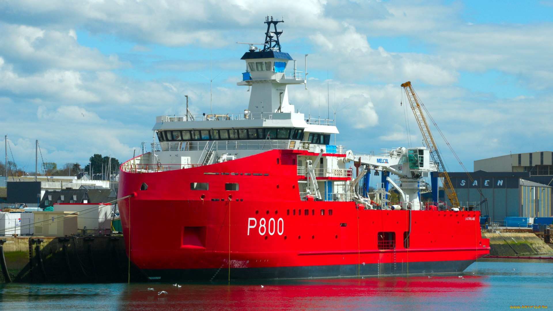 корабли, грузовые, суда, облака, корабль, вода