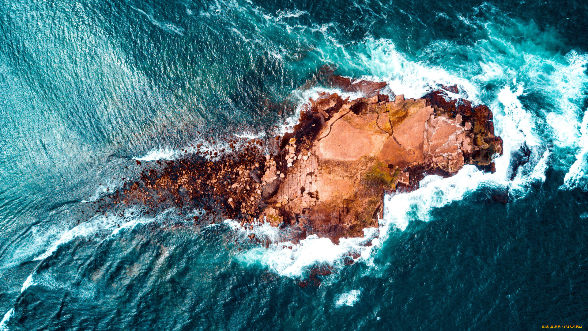 природа, моря, океаны, волны, риф, море