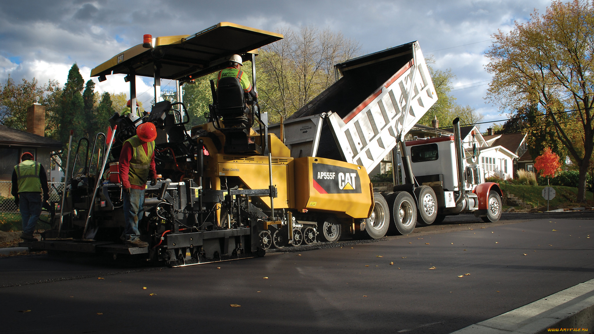 техника, асфальтоукладочная, техника, caterpillar