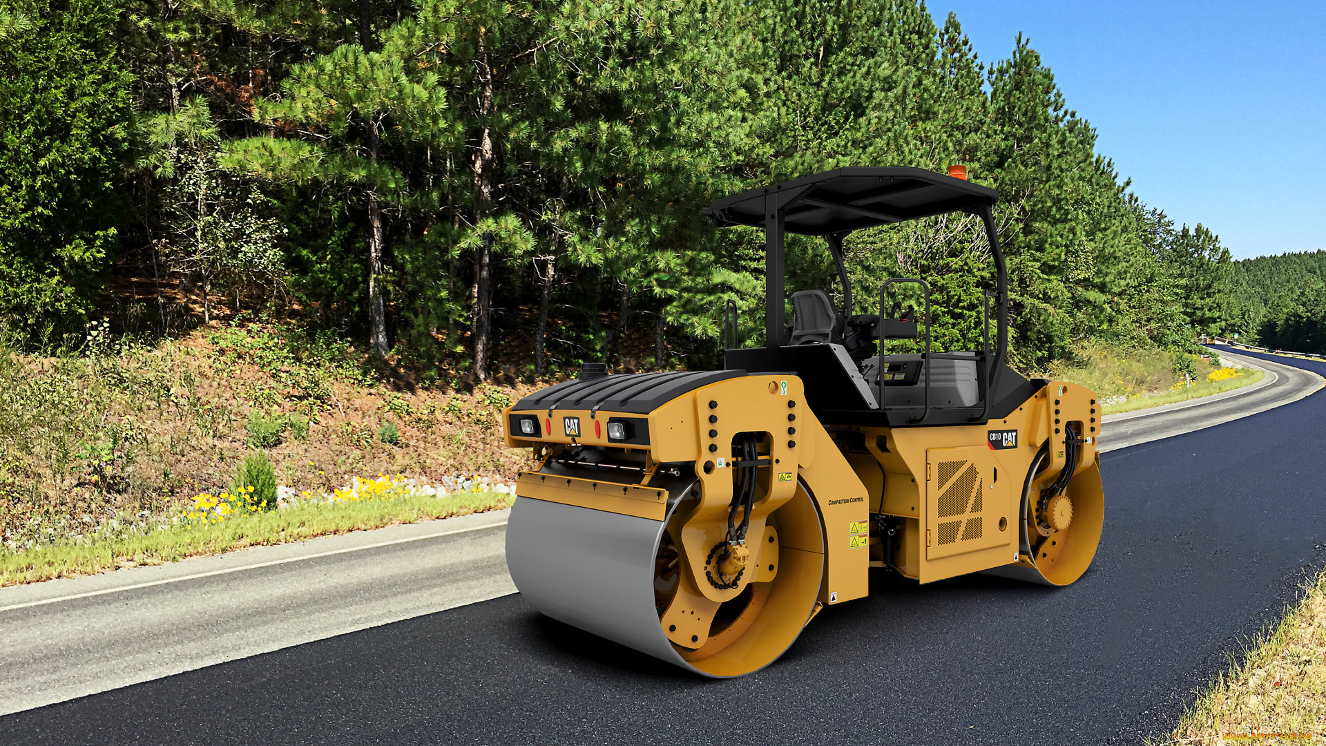 техника, катки, caterpillar