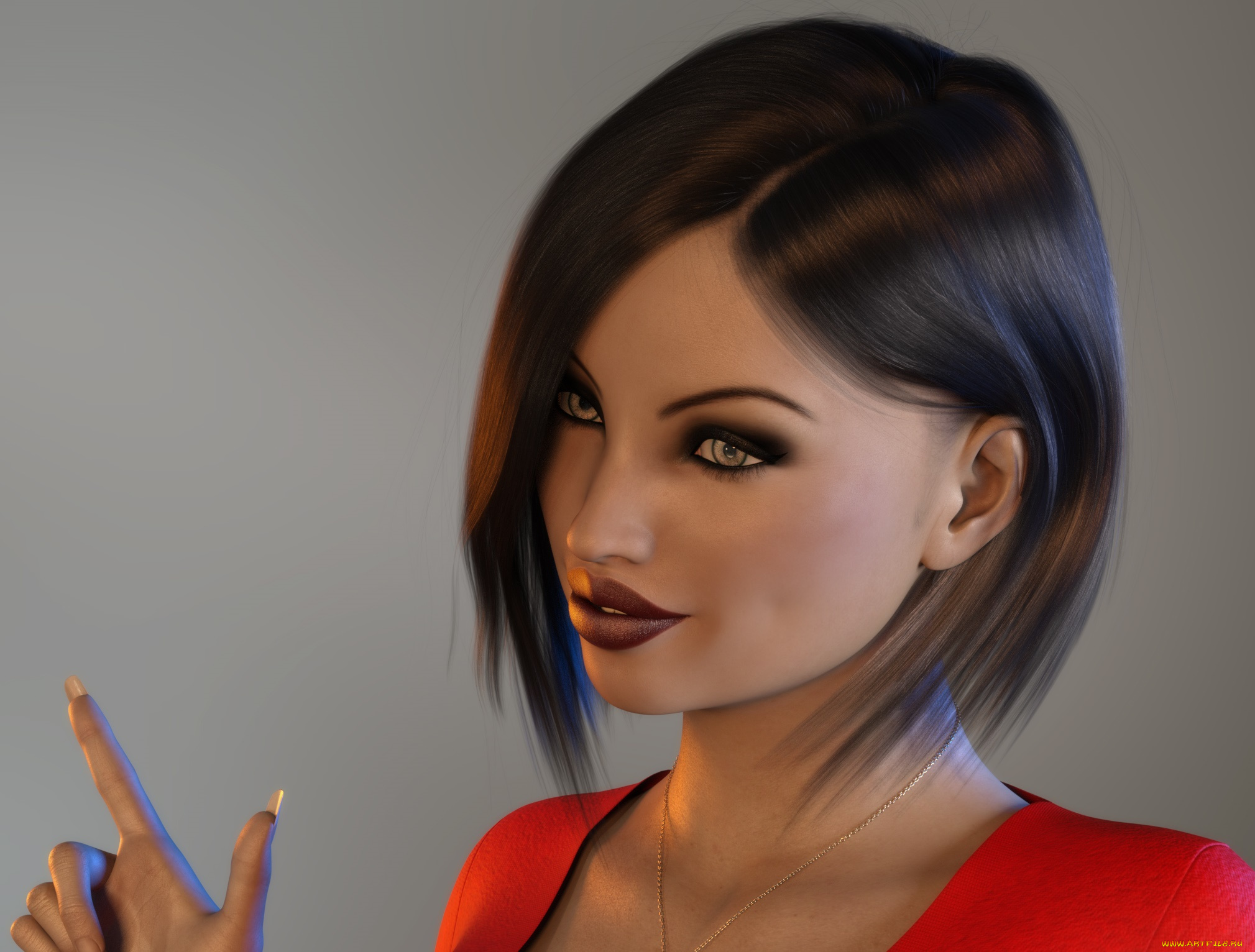 3д, графика, портрет, , portraits, фон, взгляд, девушка