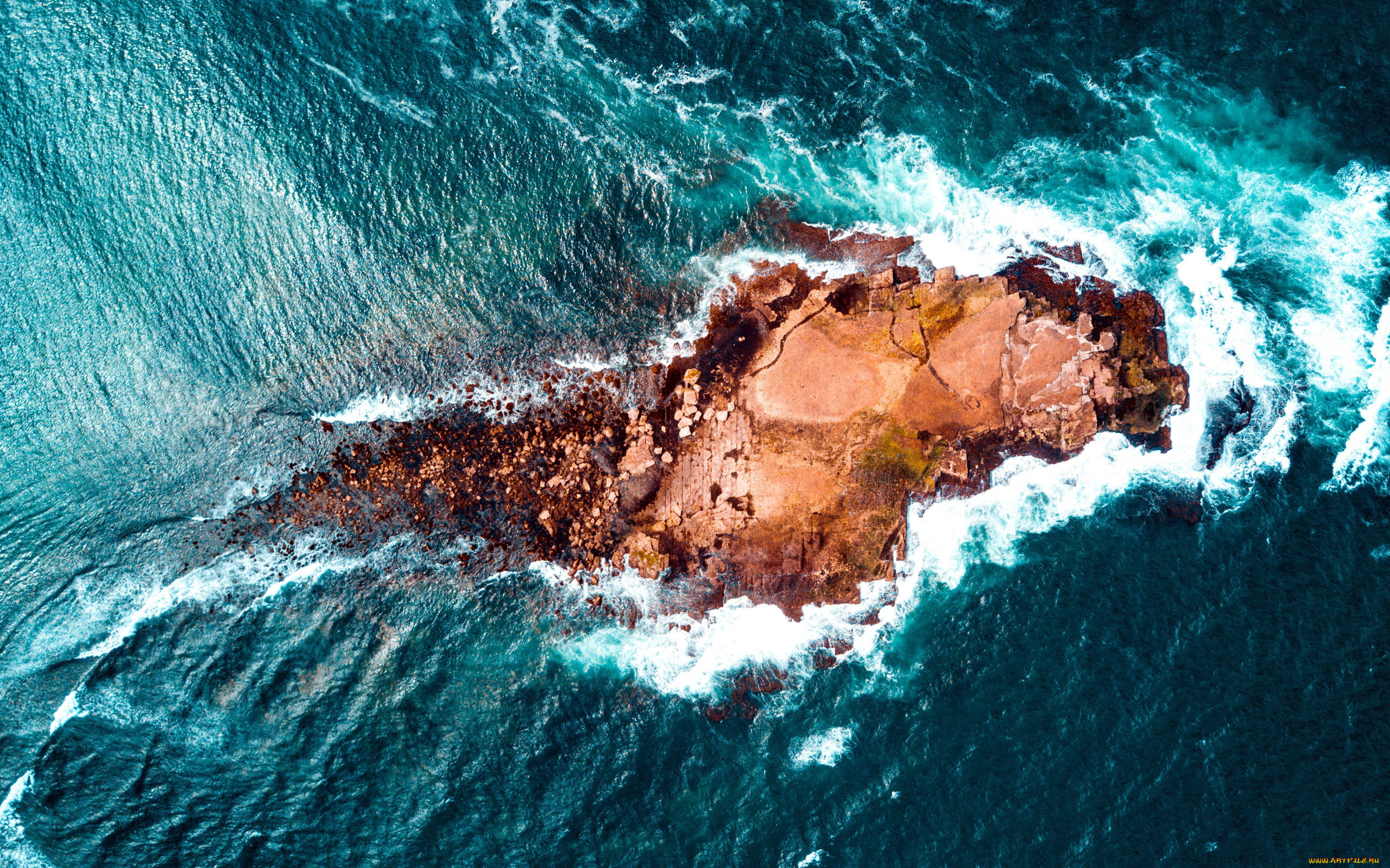 природа, моря, океаны, волны, риф, море