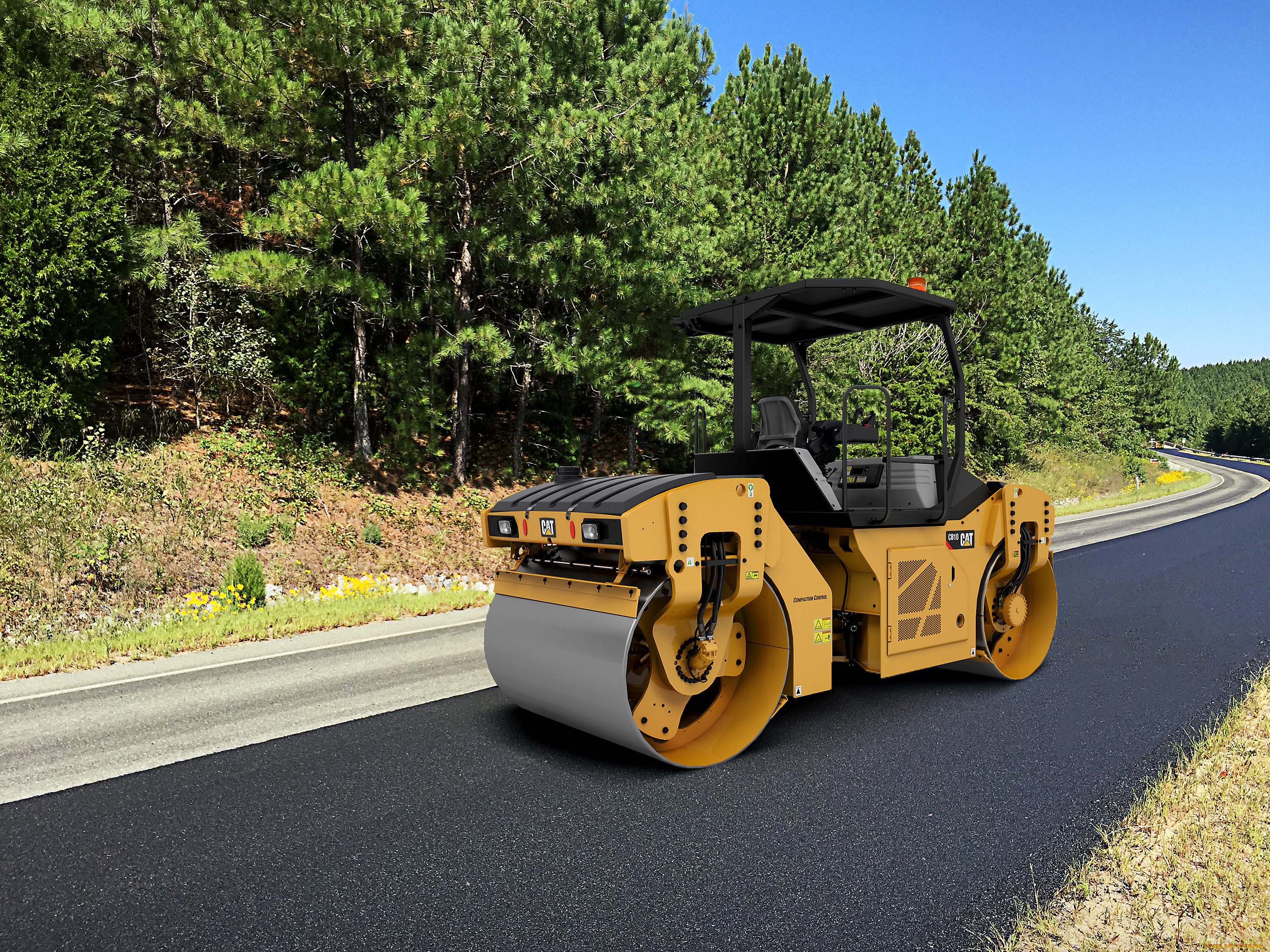 техника, катки, caterpillar