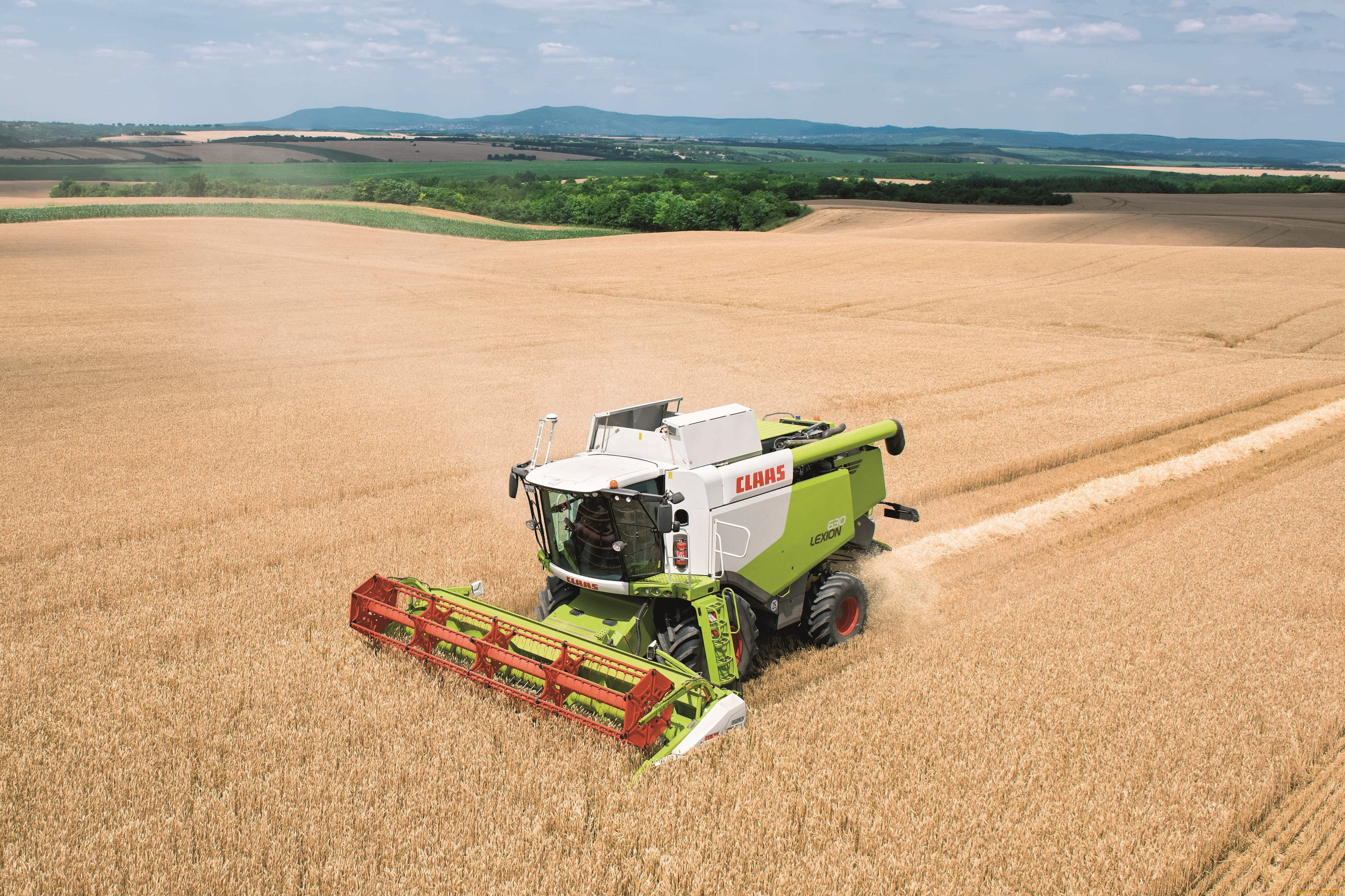 техника, комбайны, claas, axion