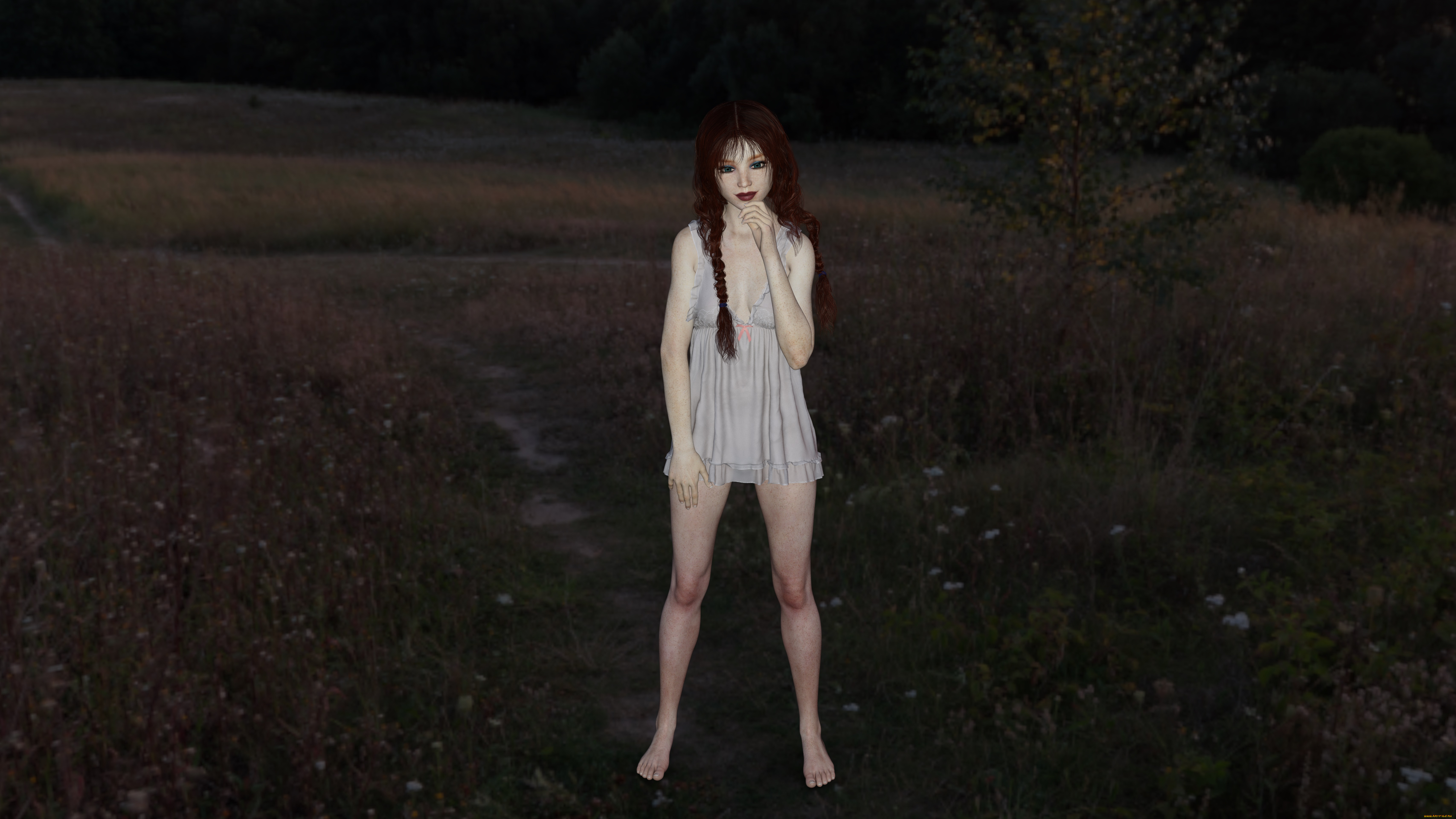 3д, графика, люди, , people, девушка, фон, взгляд