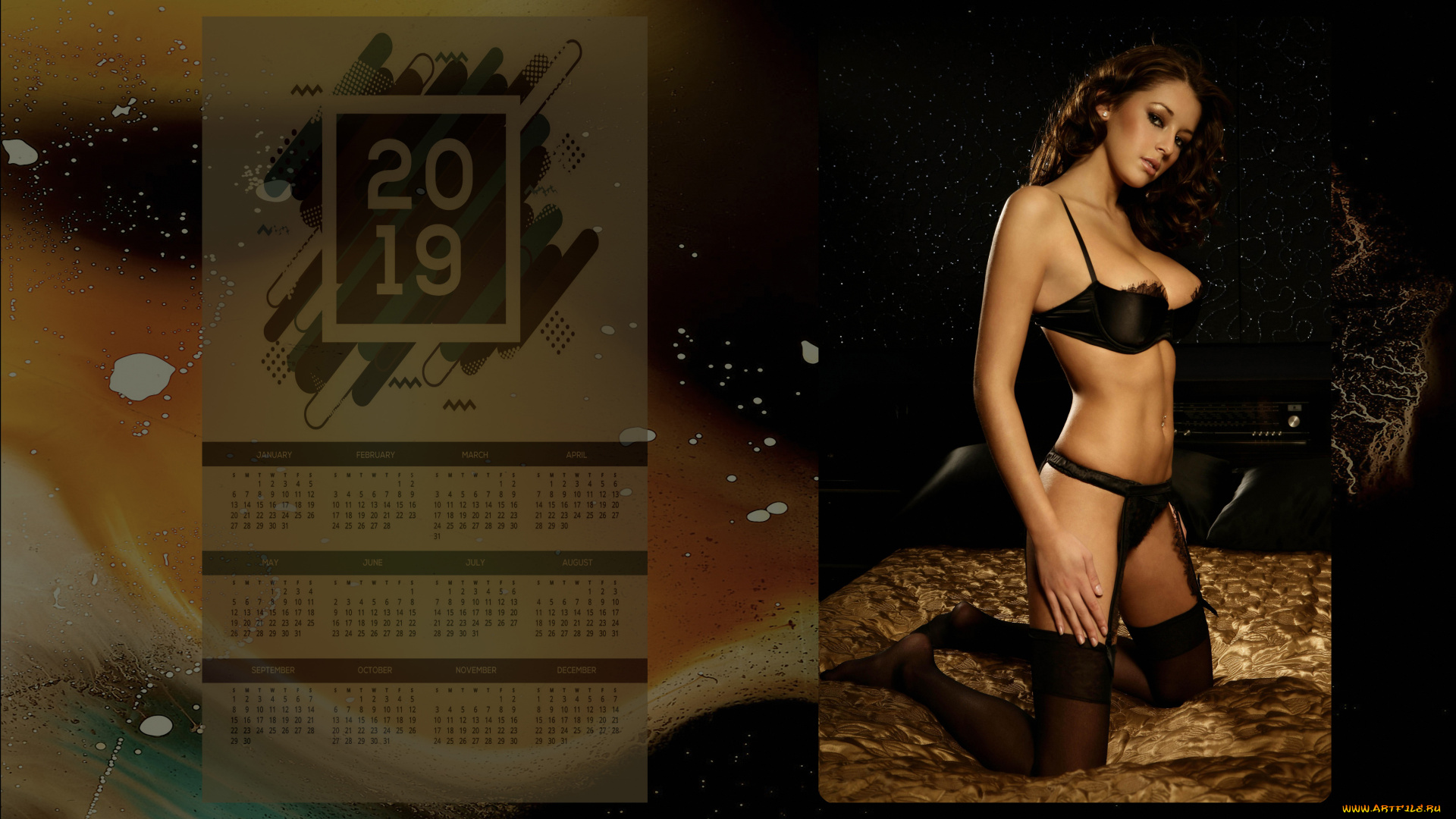 календари, девушки, взгляд, женщина