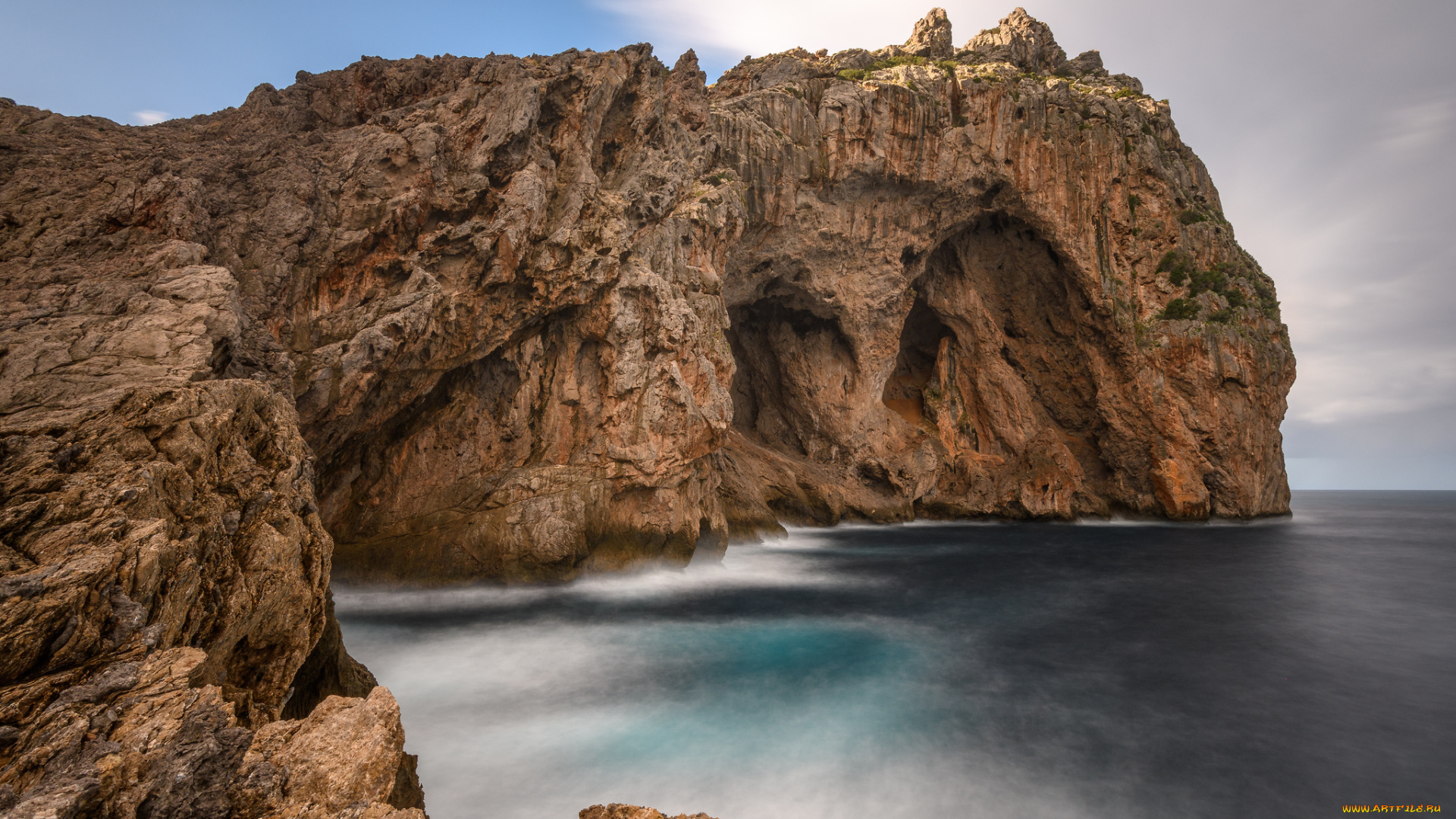 природа, побережье, простор