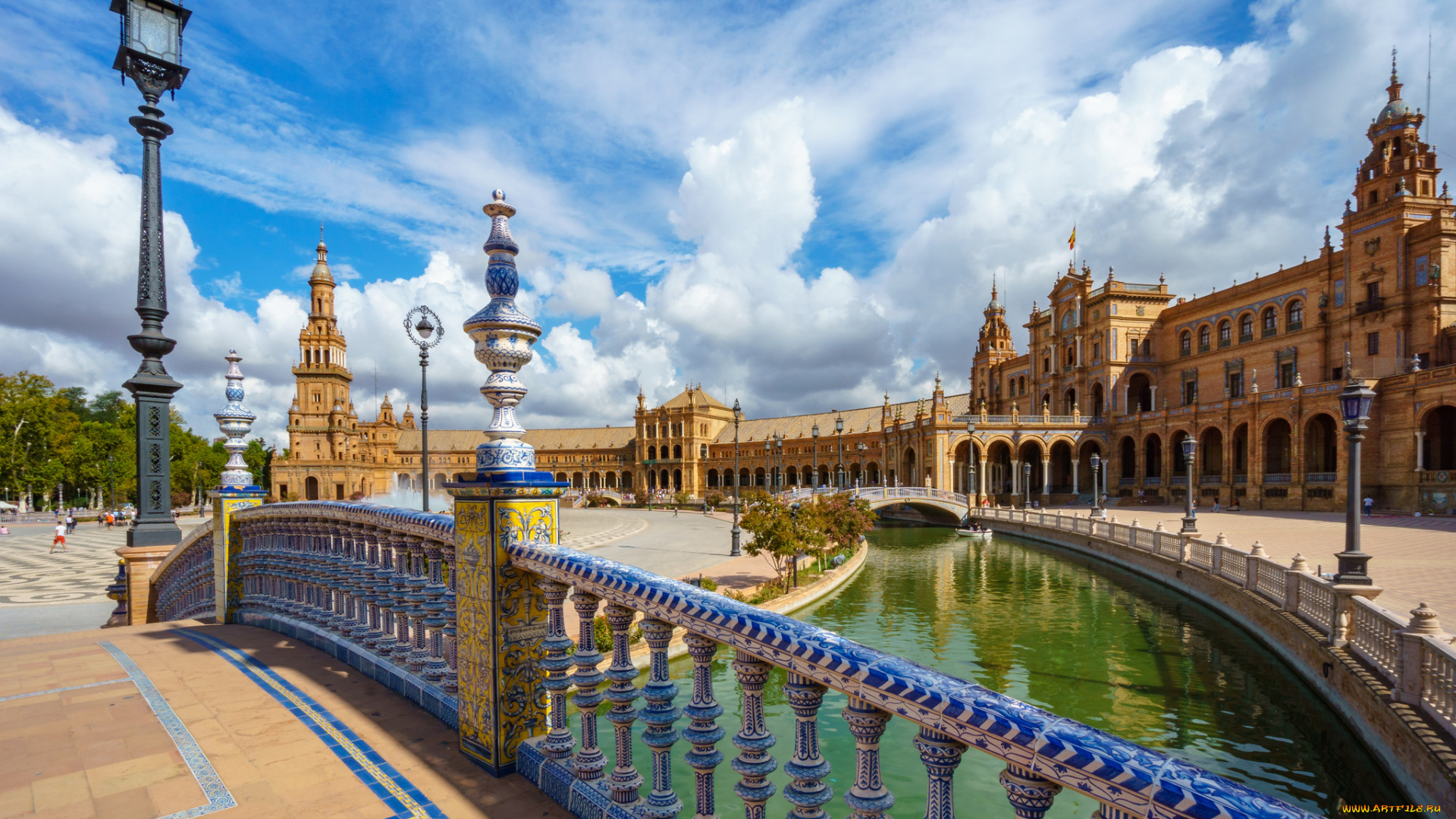 sevilla, -, plaza, de, espa&, 241, a, i, города, севилья, , испания, простор