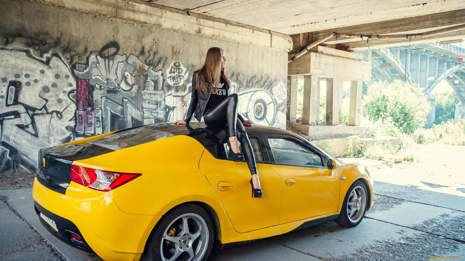 тагаз, aquila, автомобили, -авто, с, девушками, тагаз, aquila, автомобиль, жёлтый, девушка