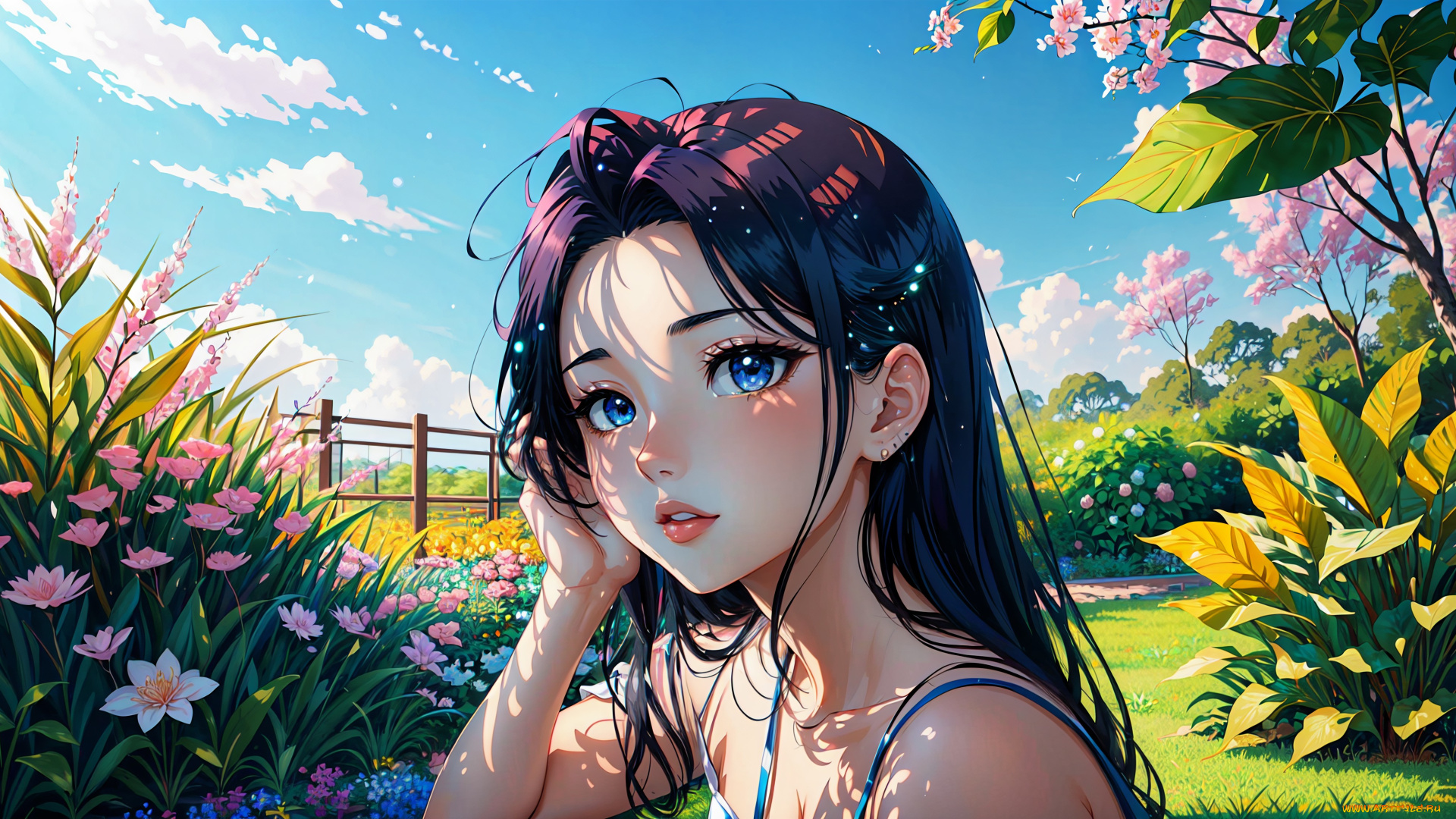 аниме, пейзажи, , природа, нейросети, графика, нейроарт, ai, art, нейронные, сети, рисунки, нейро, искусство