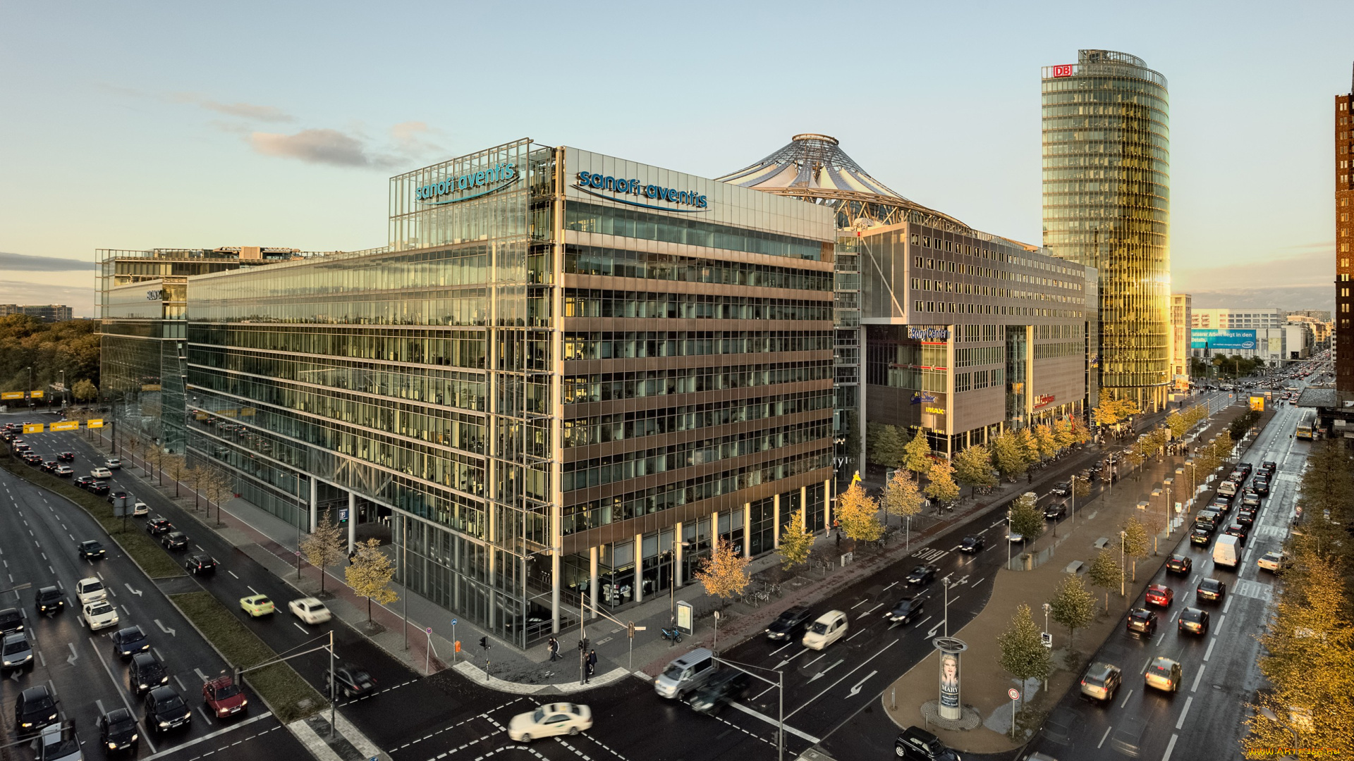 города, берлин, , германия, берлин, улица, архитектура, европа, дорога, современный, автомобиль, sanofi, aventis