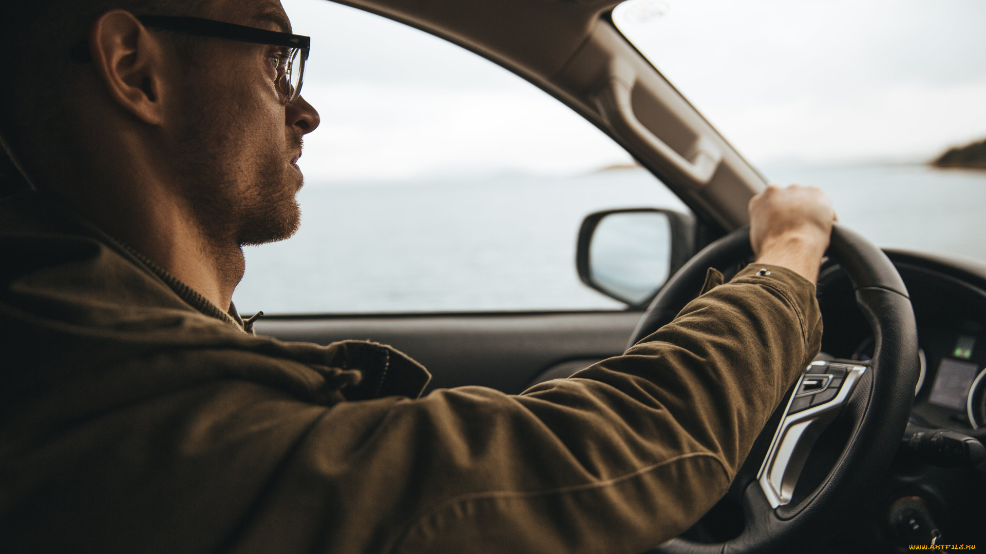 мужчины, -unsort, водитель, автомобиль, салон, руль