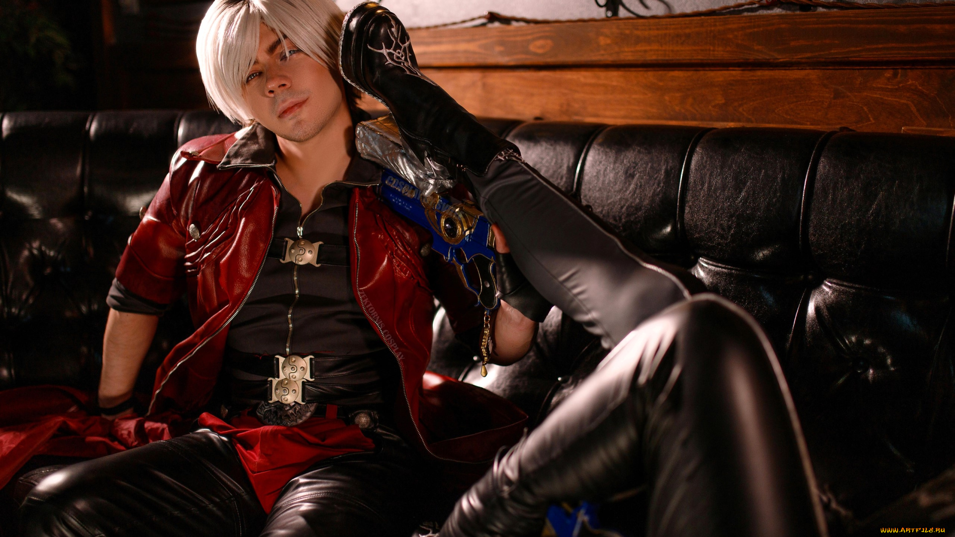 мужчины, -, креатив, , косплей, образ, косплей, наряды, костюмы, данте, диван, девушка, ноги, каблуки