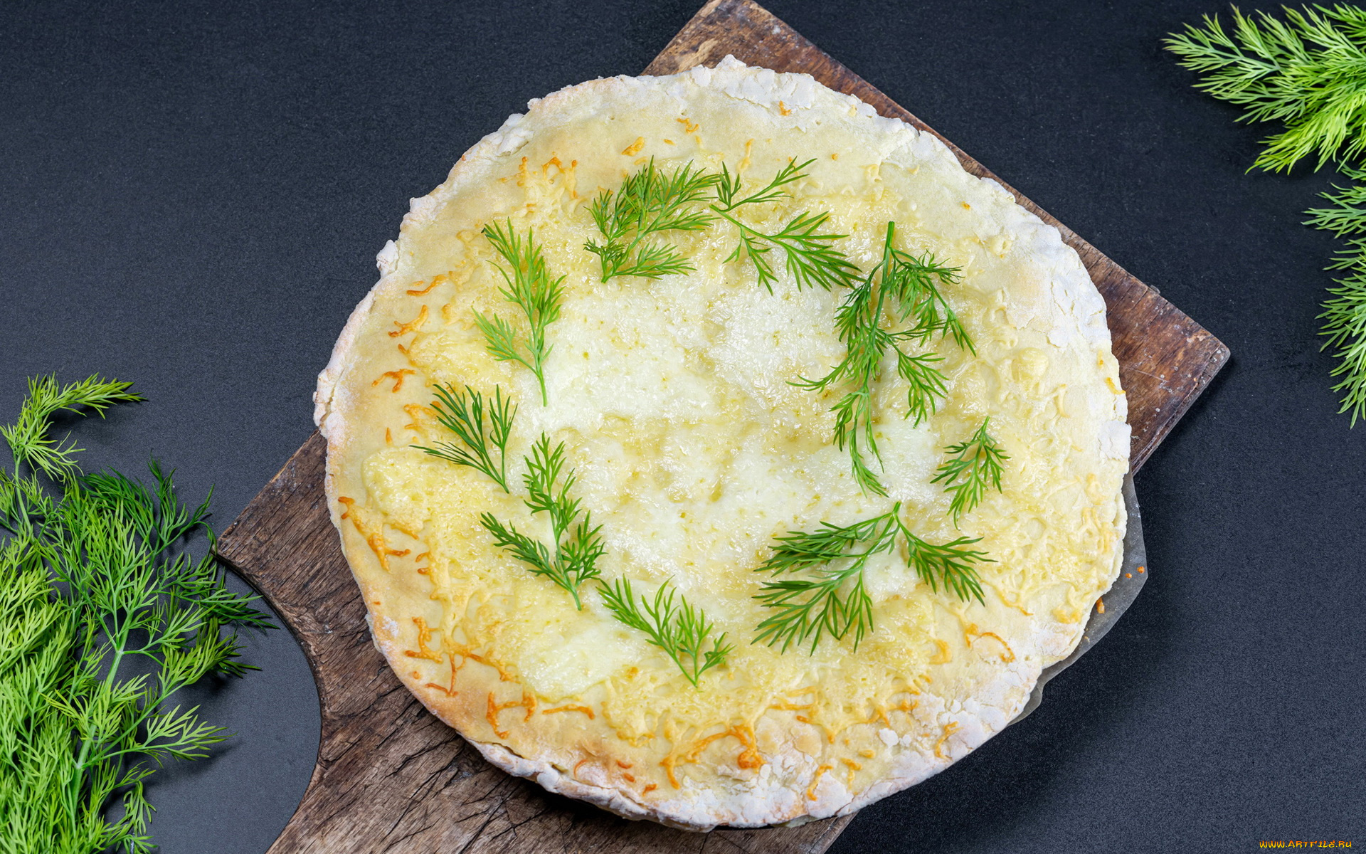 еда, яичные, блюда, омлет, укроп