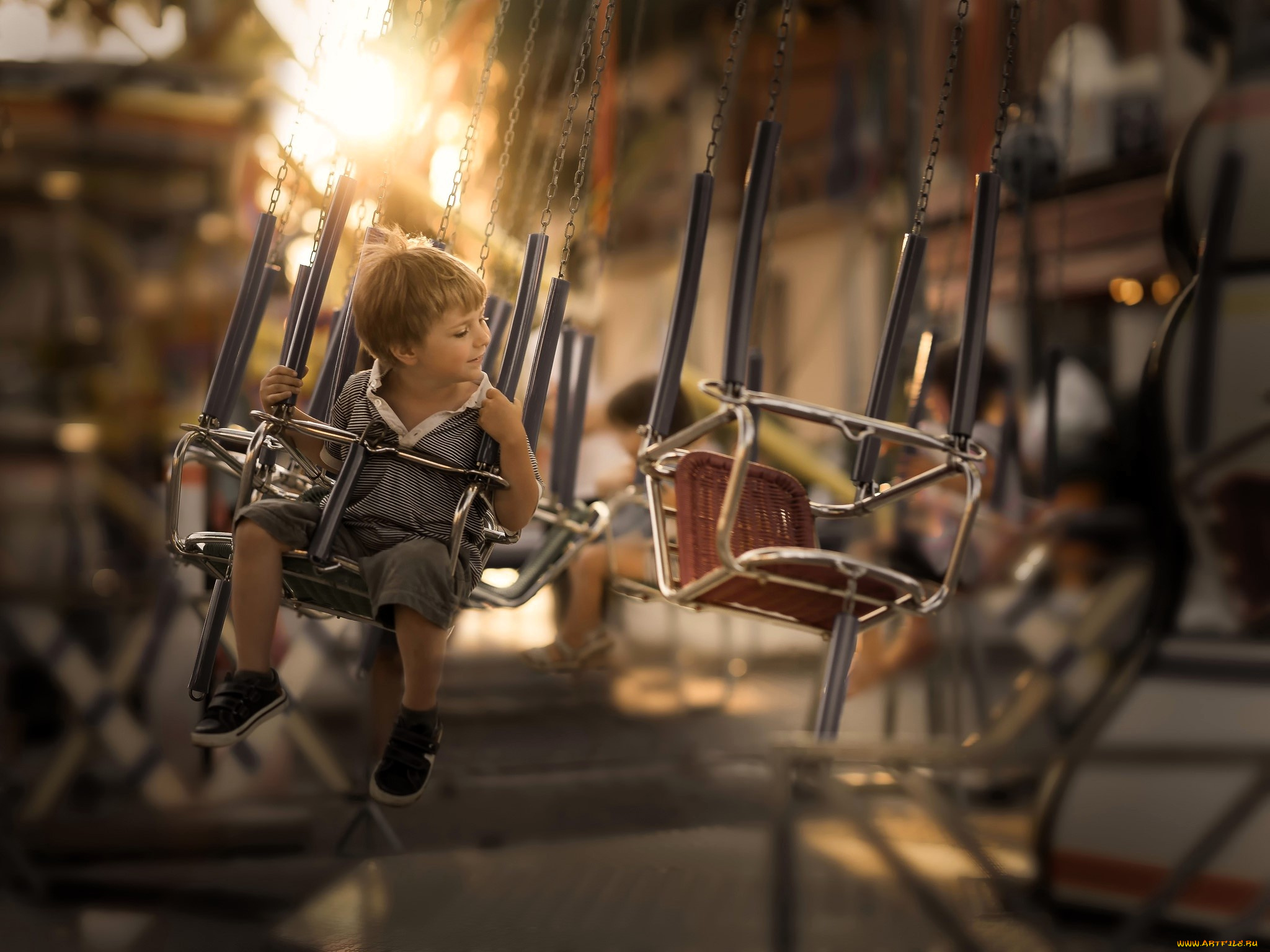 разное, дети, мальчик, ребенок, карусель
