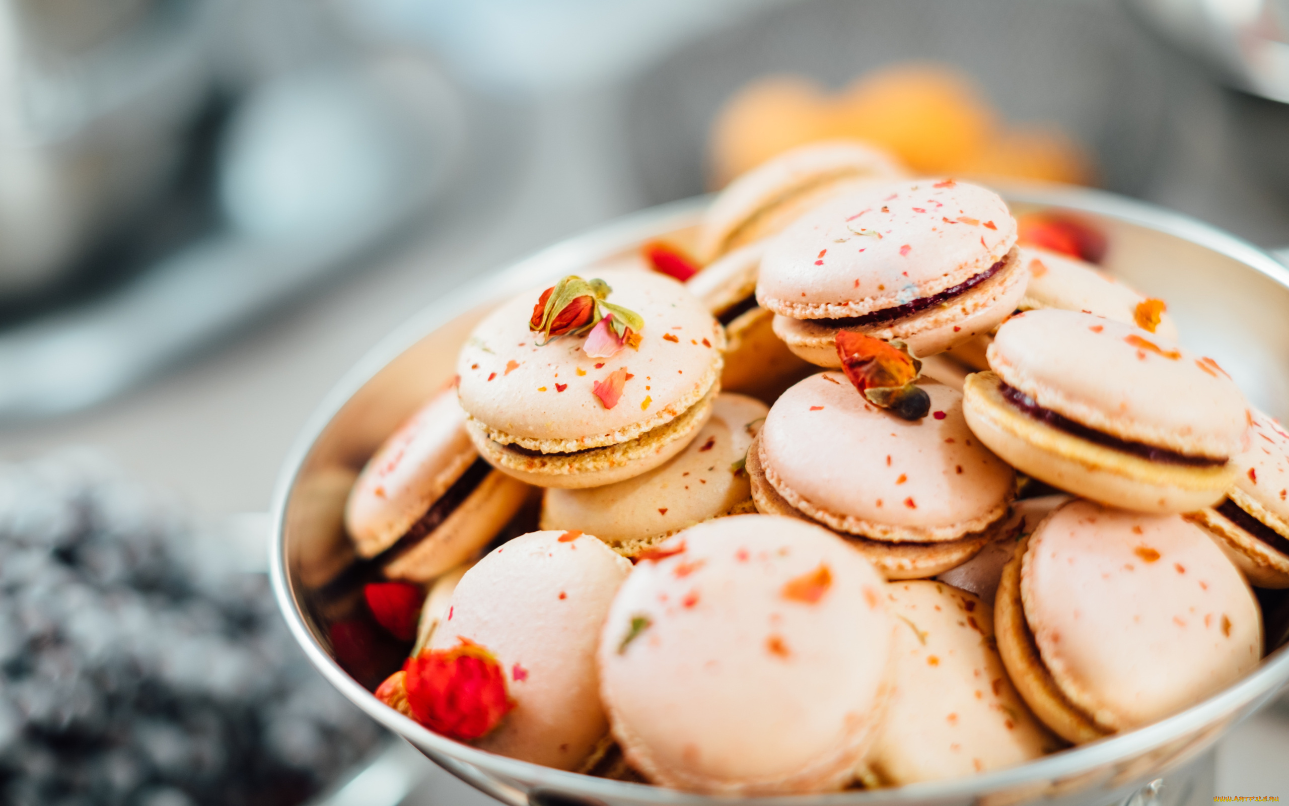 еда, макаруны, лакомство, много