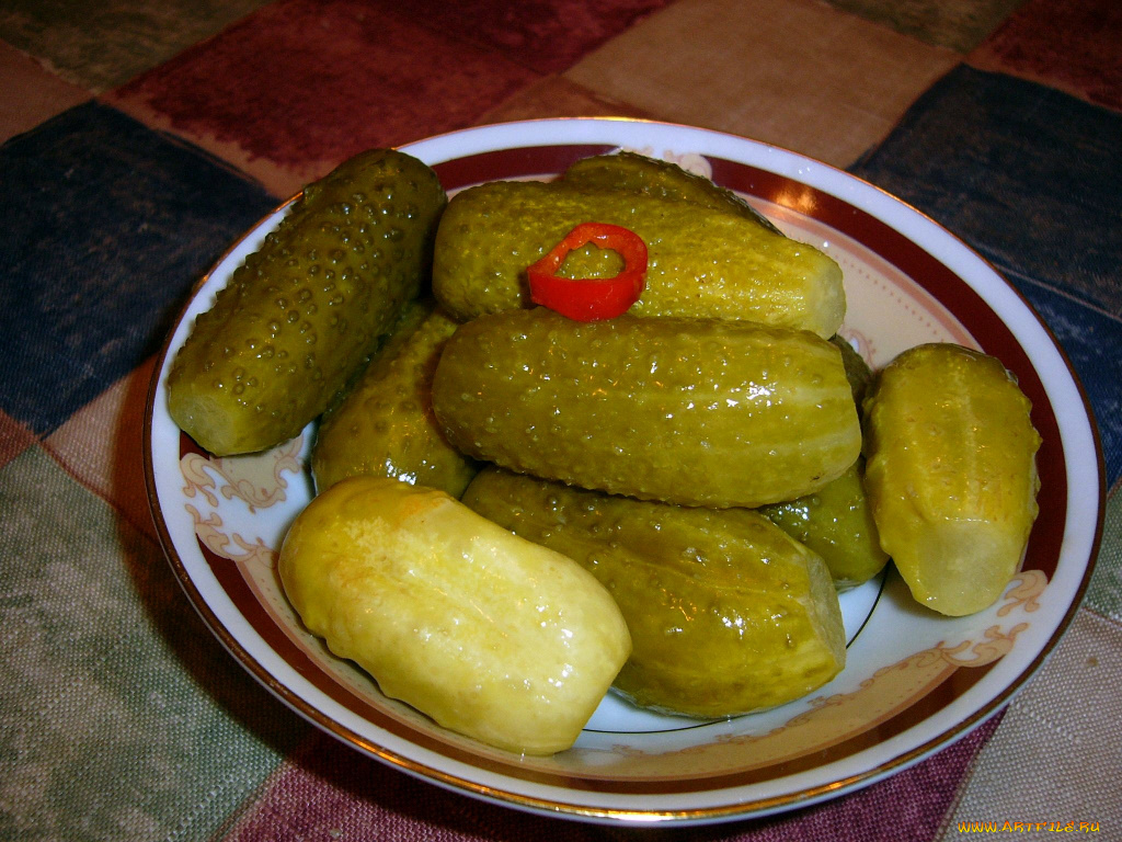 солененькие, еда, огурцы