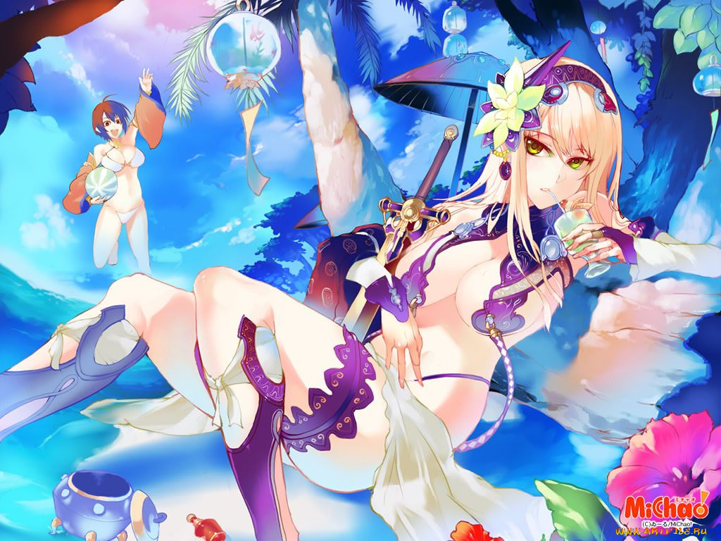 аниме, weapon, blood, technology