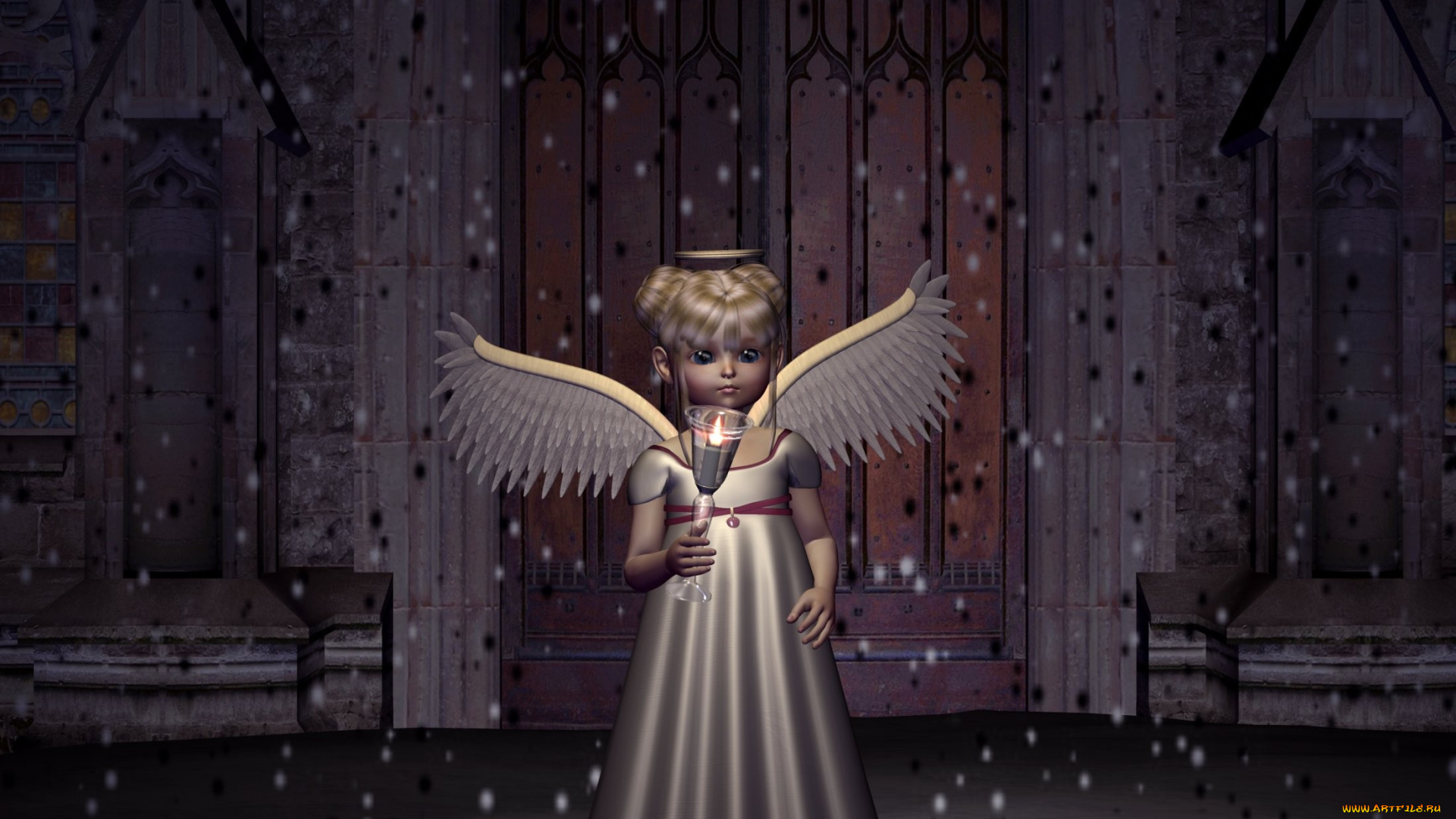 3д, графика, angel, ангел, свеча