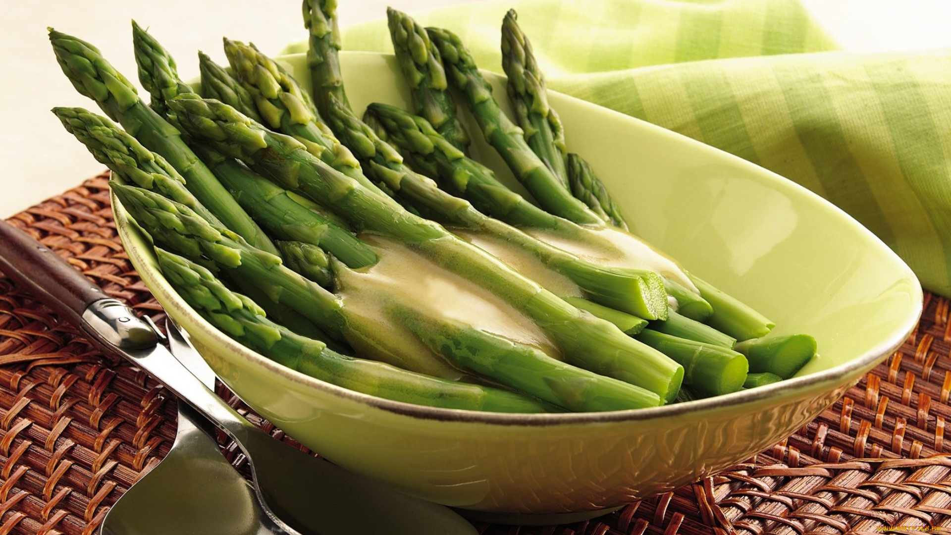 еда, спаржа, соус