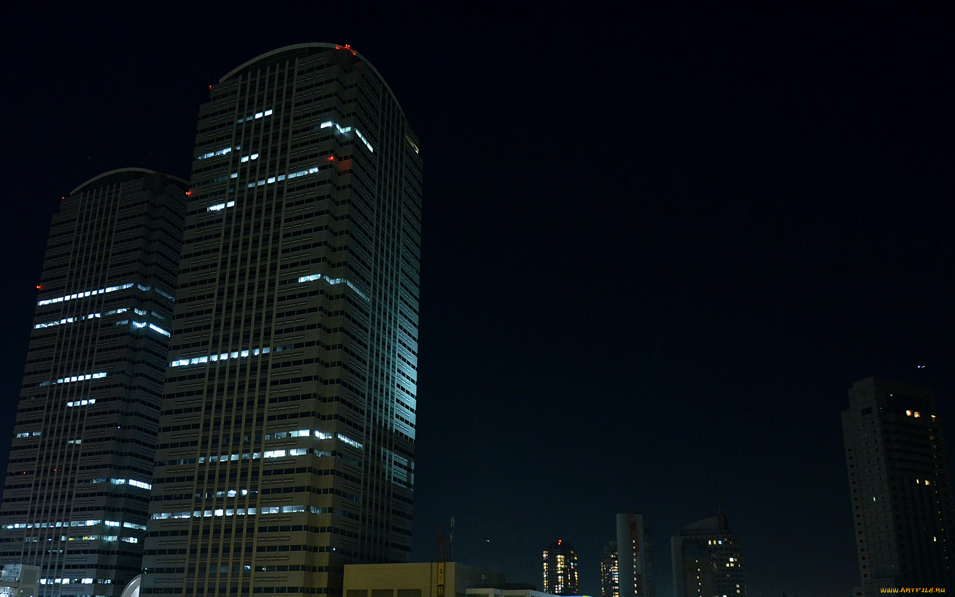 города, здания, дома, огни