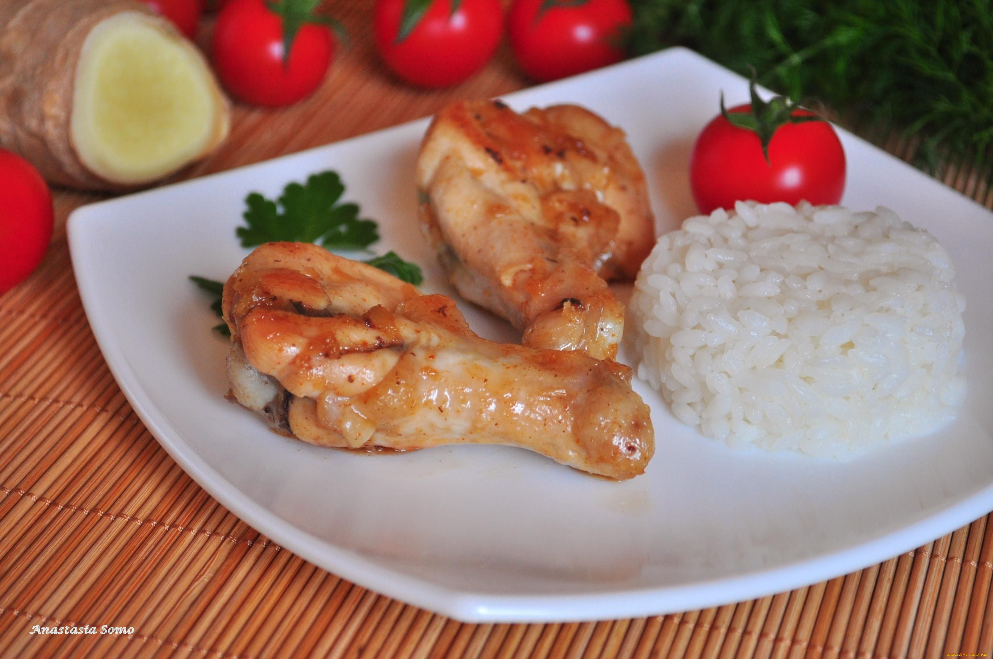 еда, вторые, блюда, рис, курица, помидоры, томаты