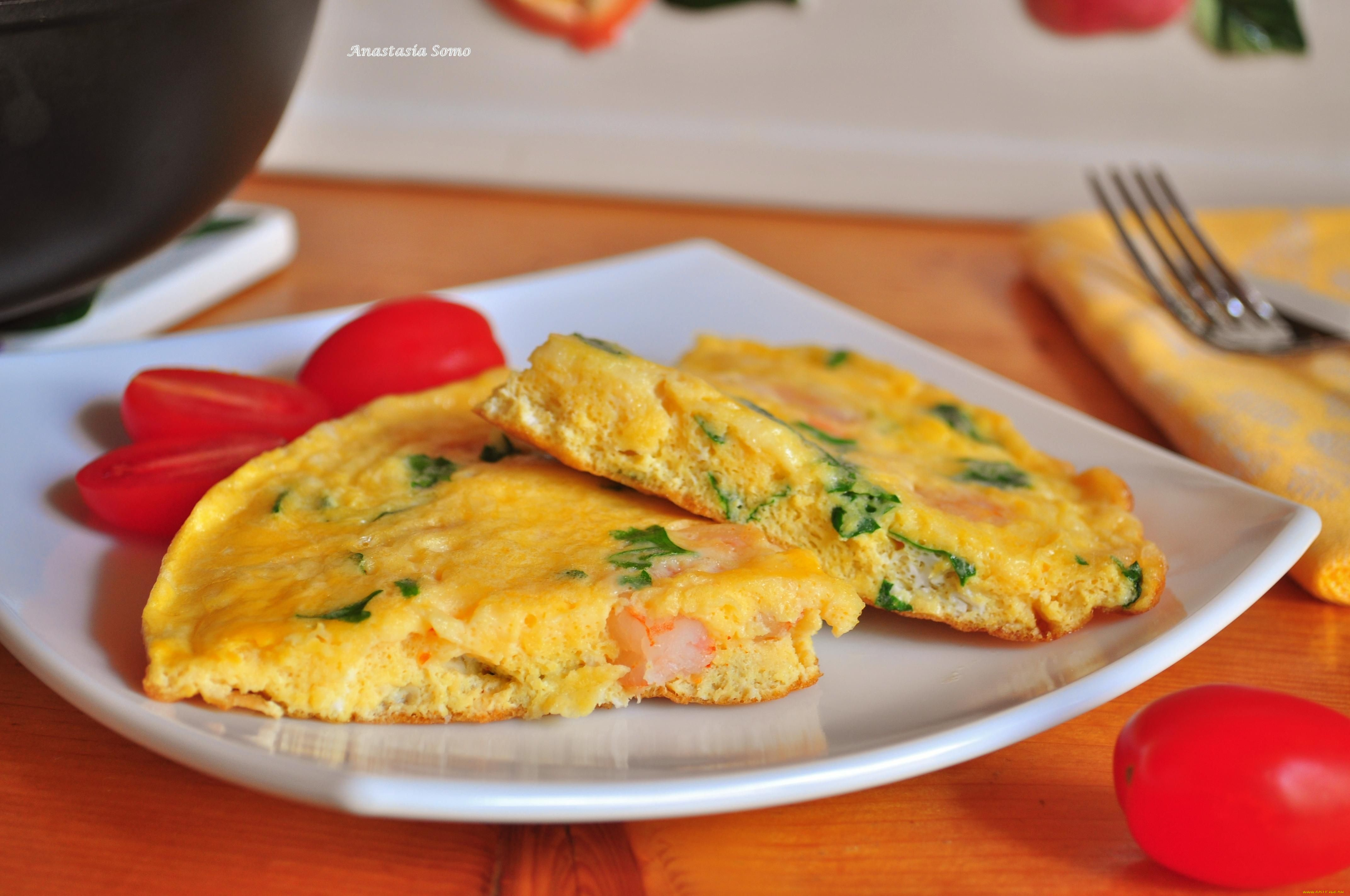 еда, Яичные, блюда, фриттата, томаты, помидоры