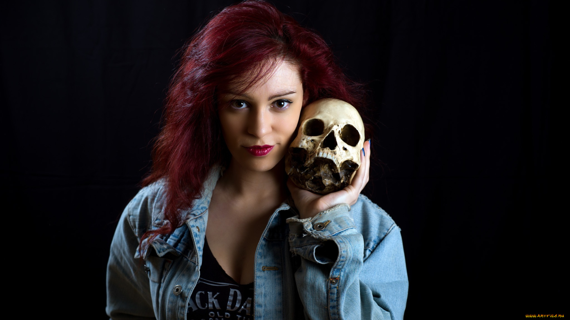 -Unsort, Креатив, девушки, unsort, креатив, череп, девушка